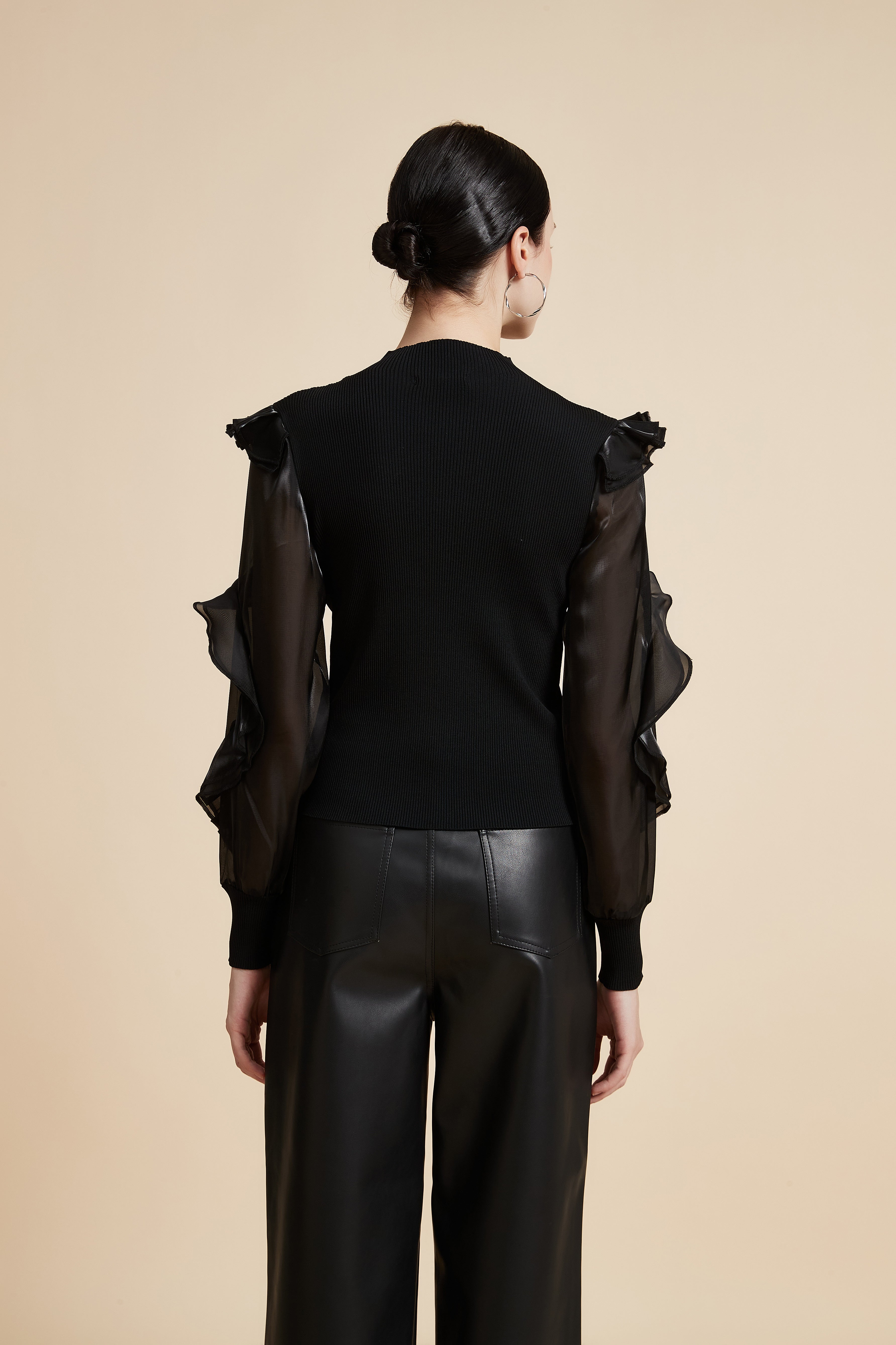 Long Sleeve High Neck Sweatshirt