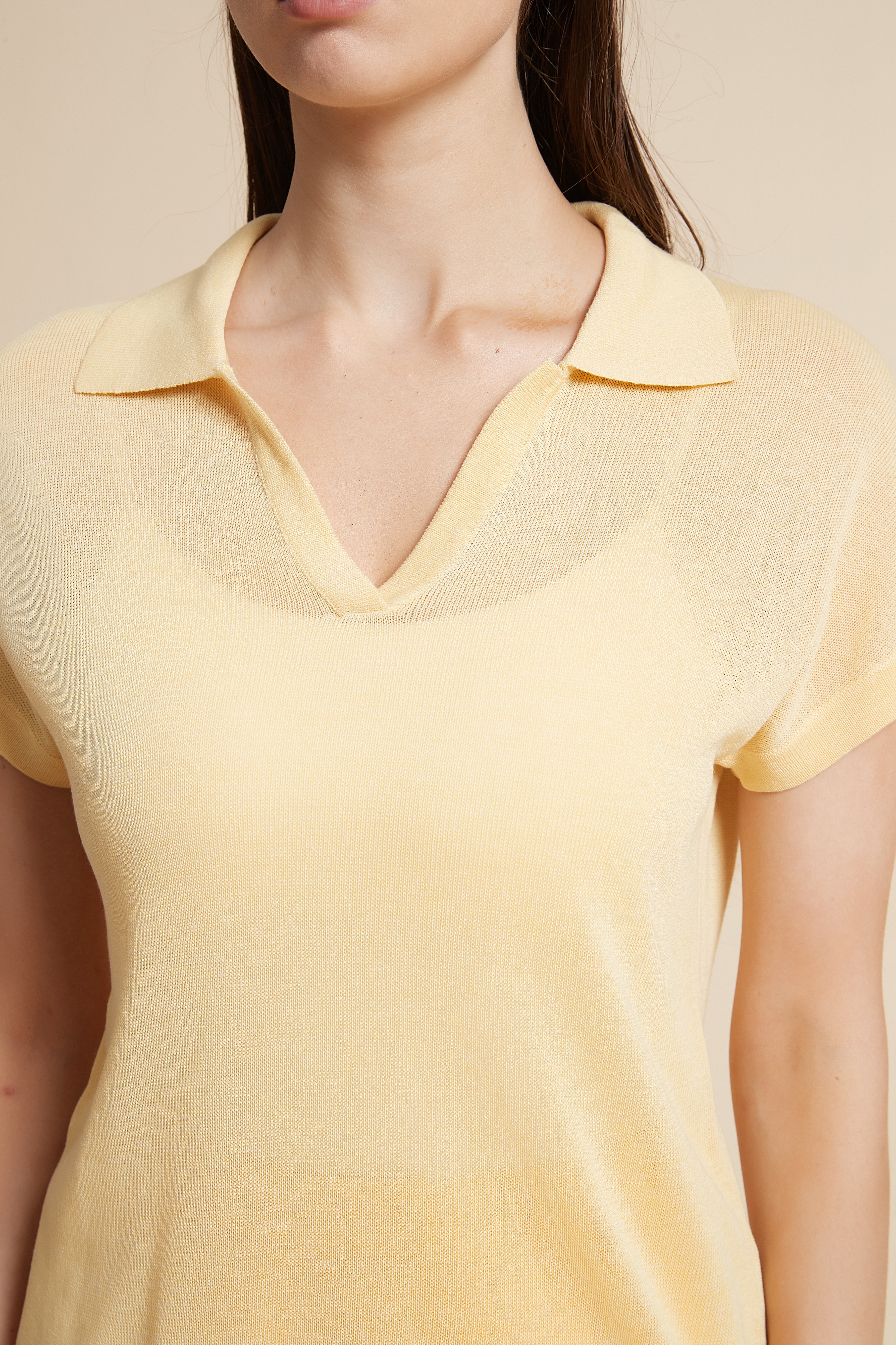Solid V-Neck Blouse