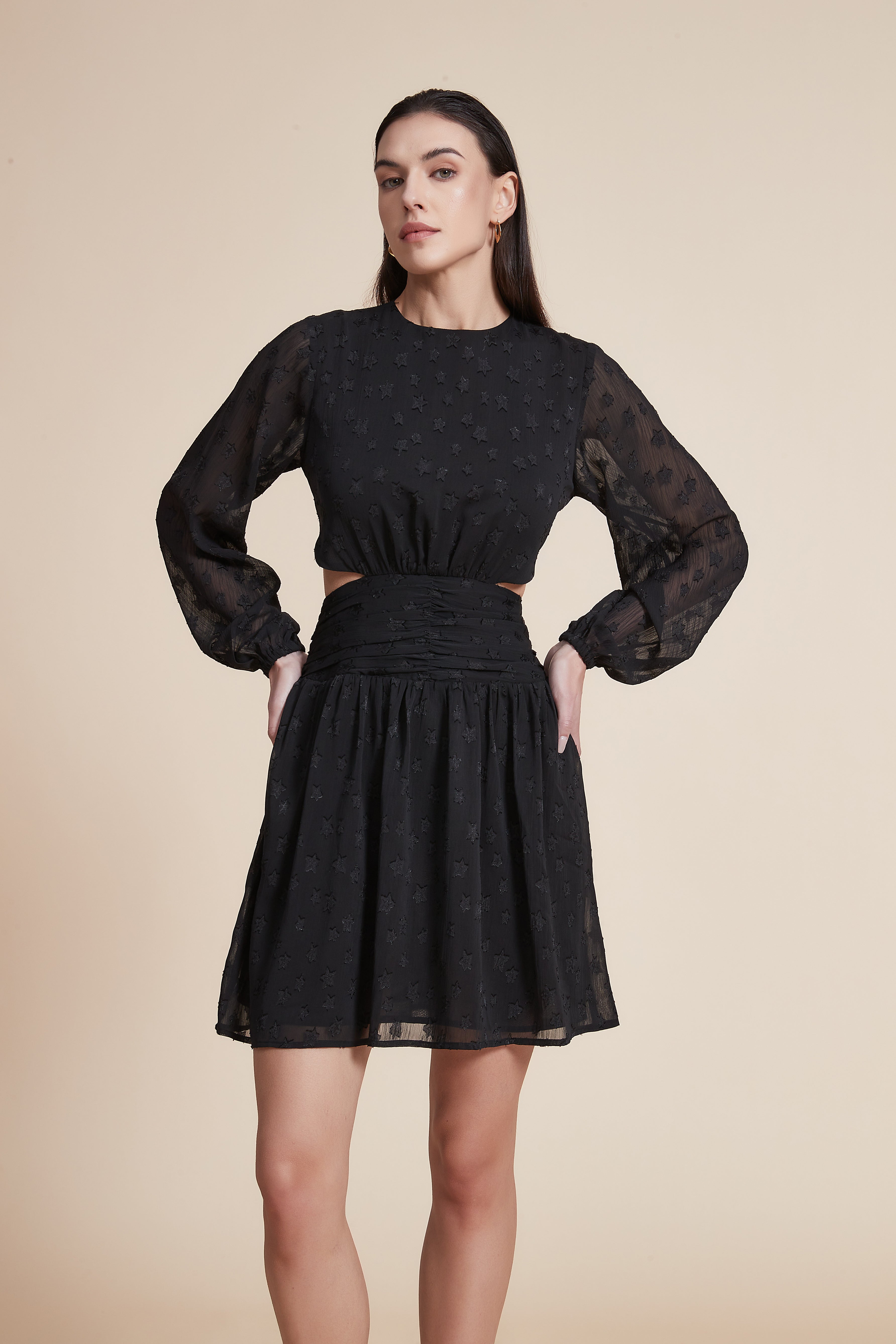 Plain Long Sleeve Maxi Dress