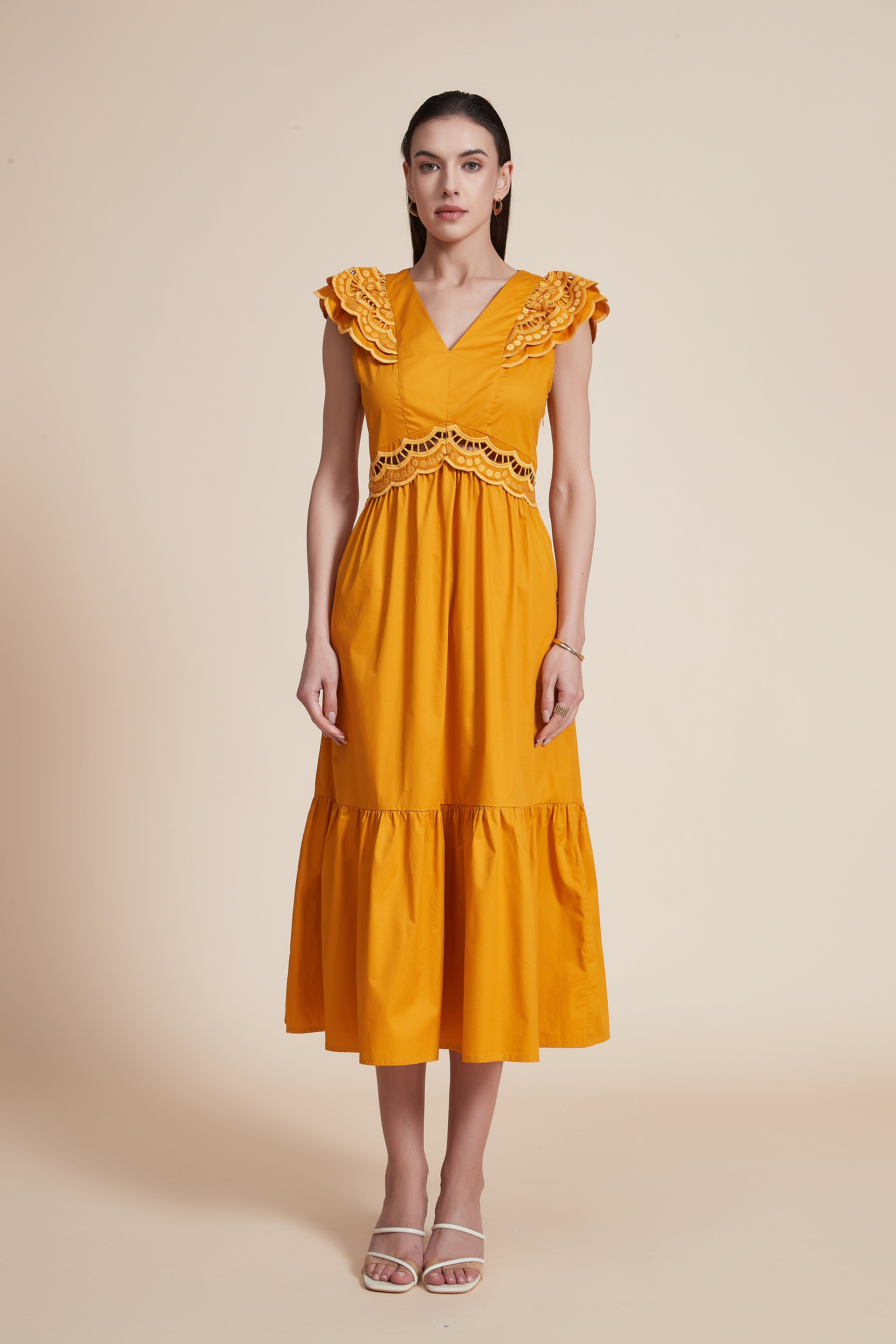 Sleeveless Wide-Leg Midi Dress