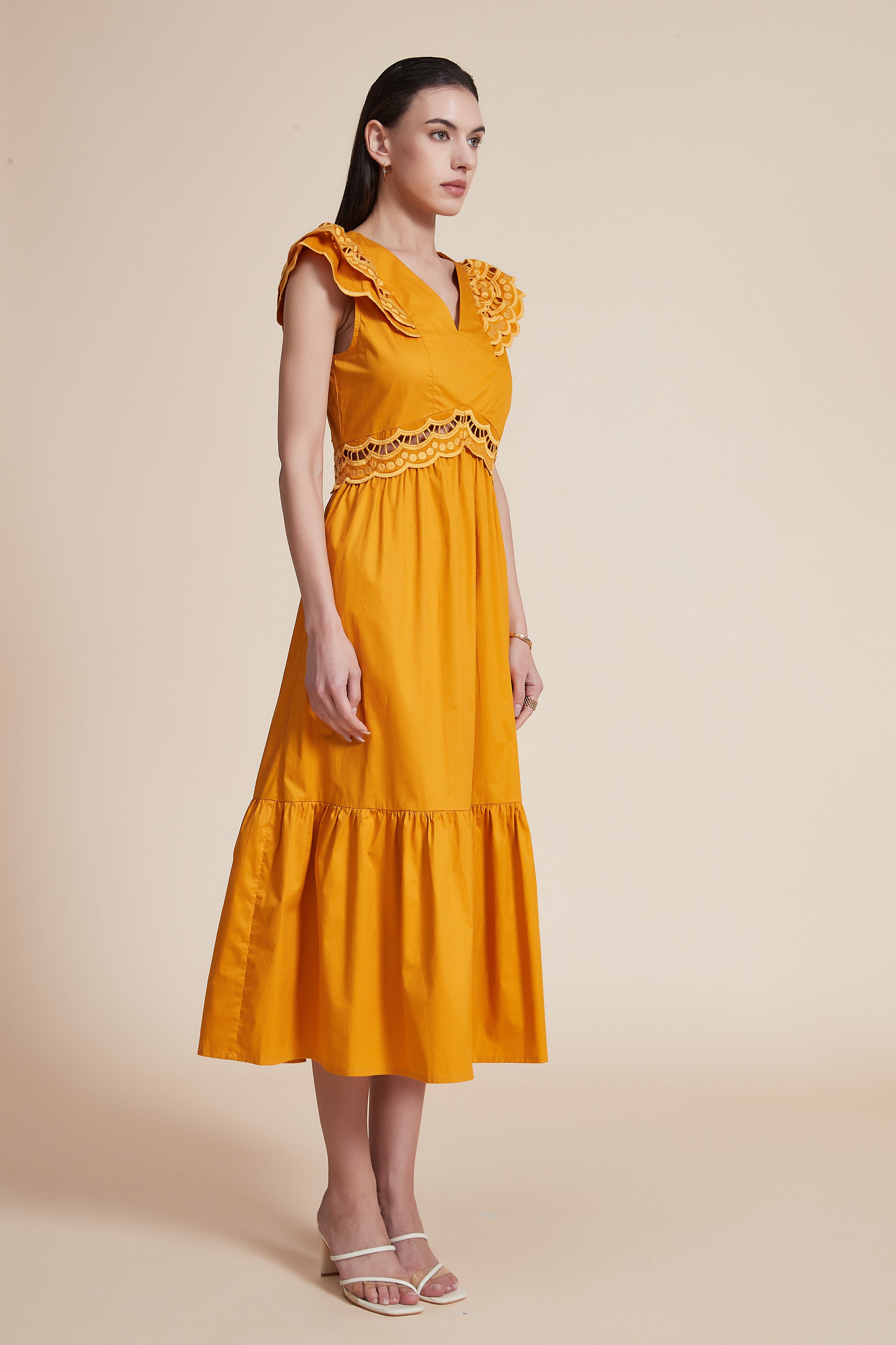 Sleeveless Wide-Leg Midi Dress