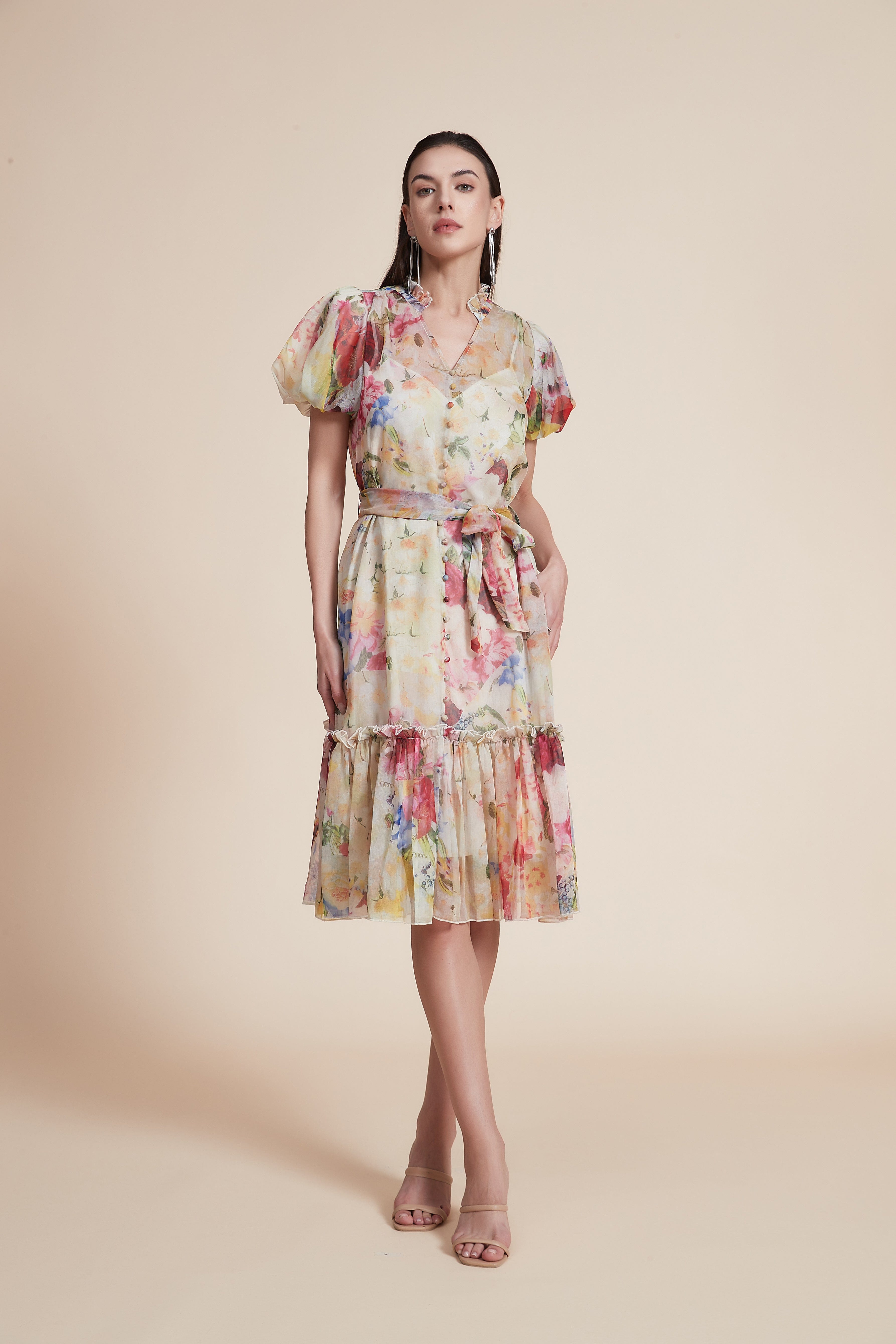 Sleeveless Wide-Leg Midi Dress