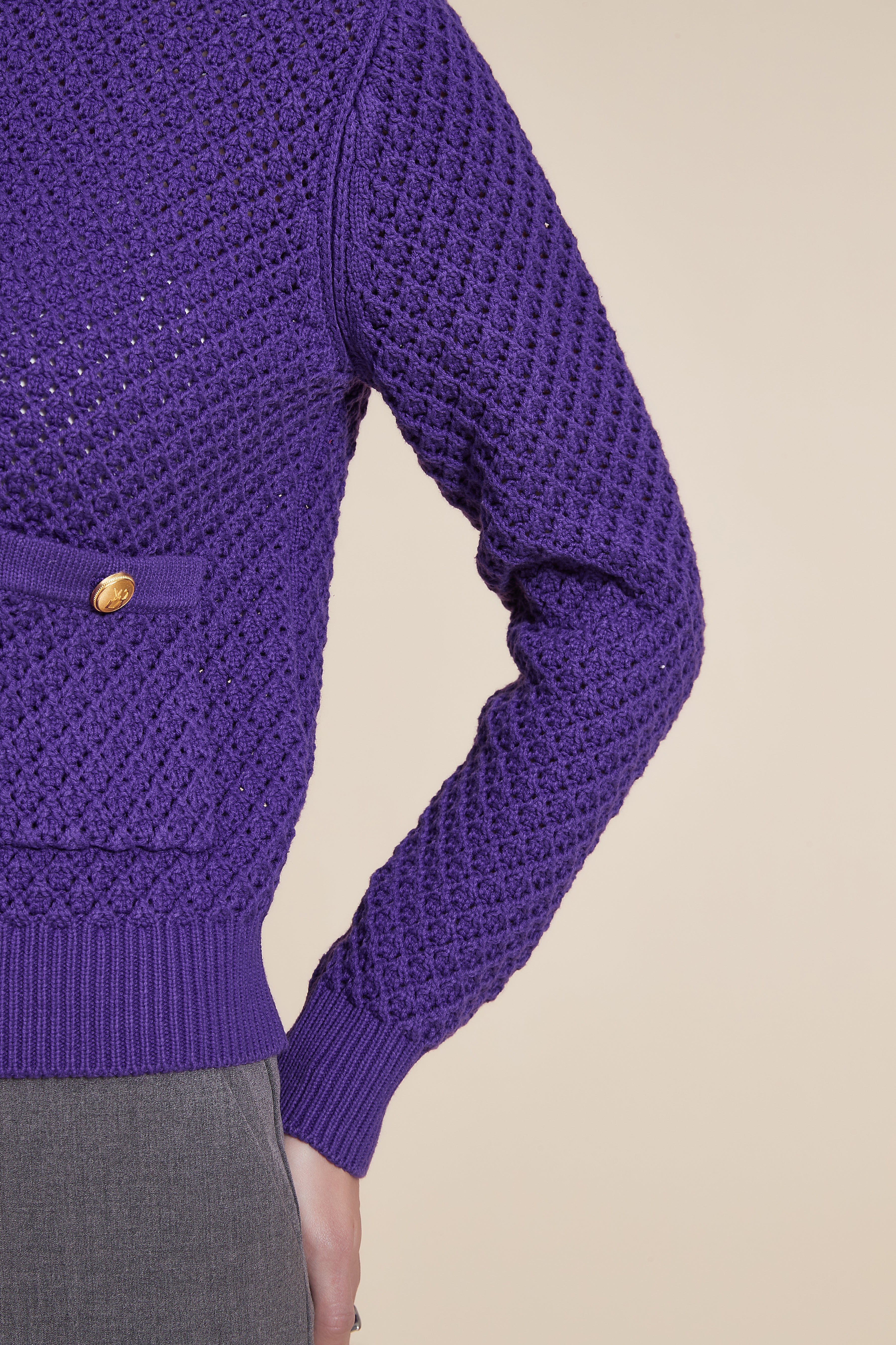 Woven Long Sleeve Jacket with Pockets