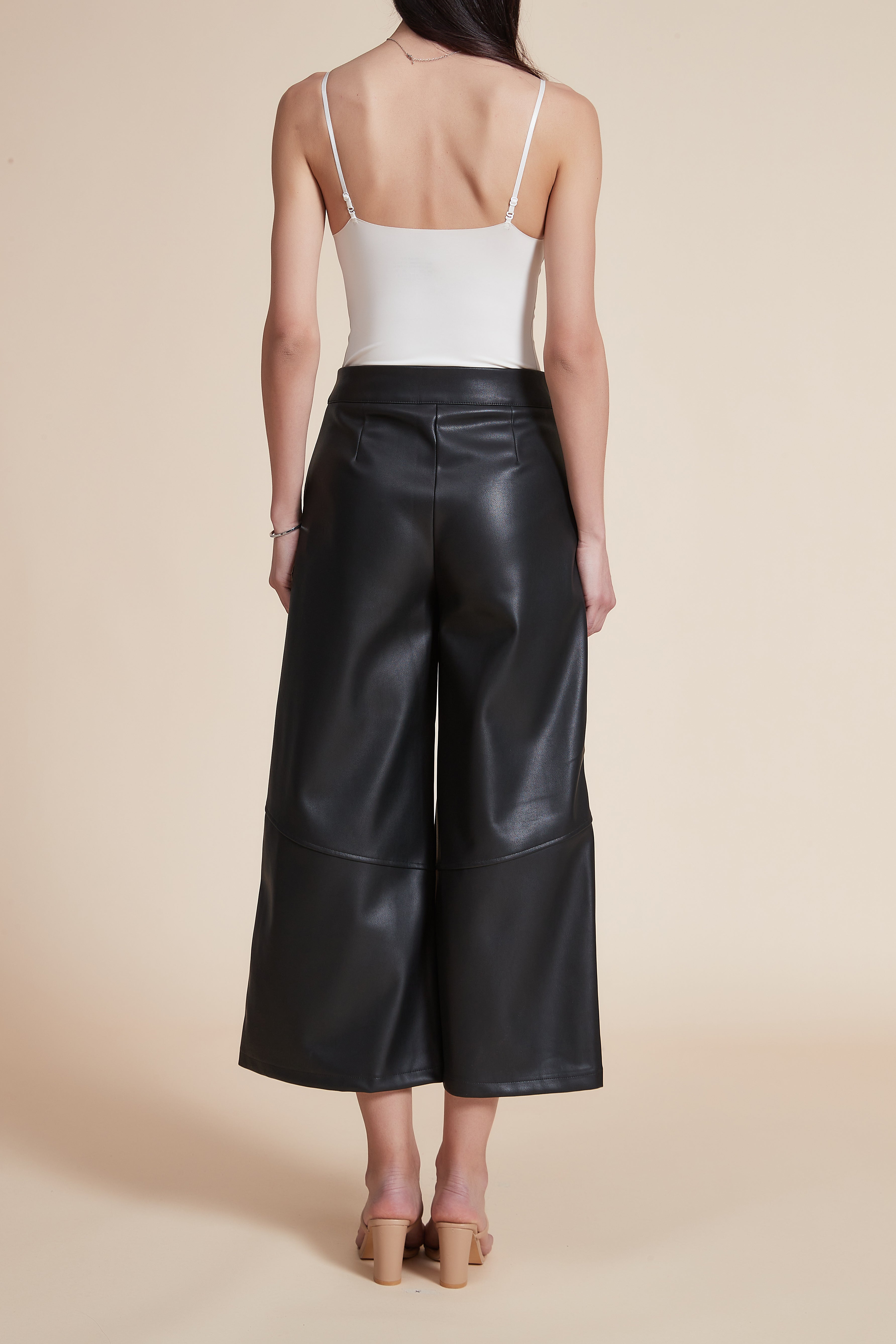 Midi Pants with Wide Legs