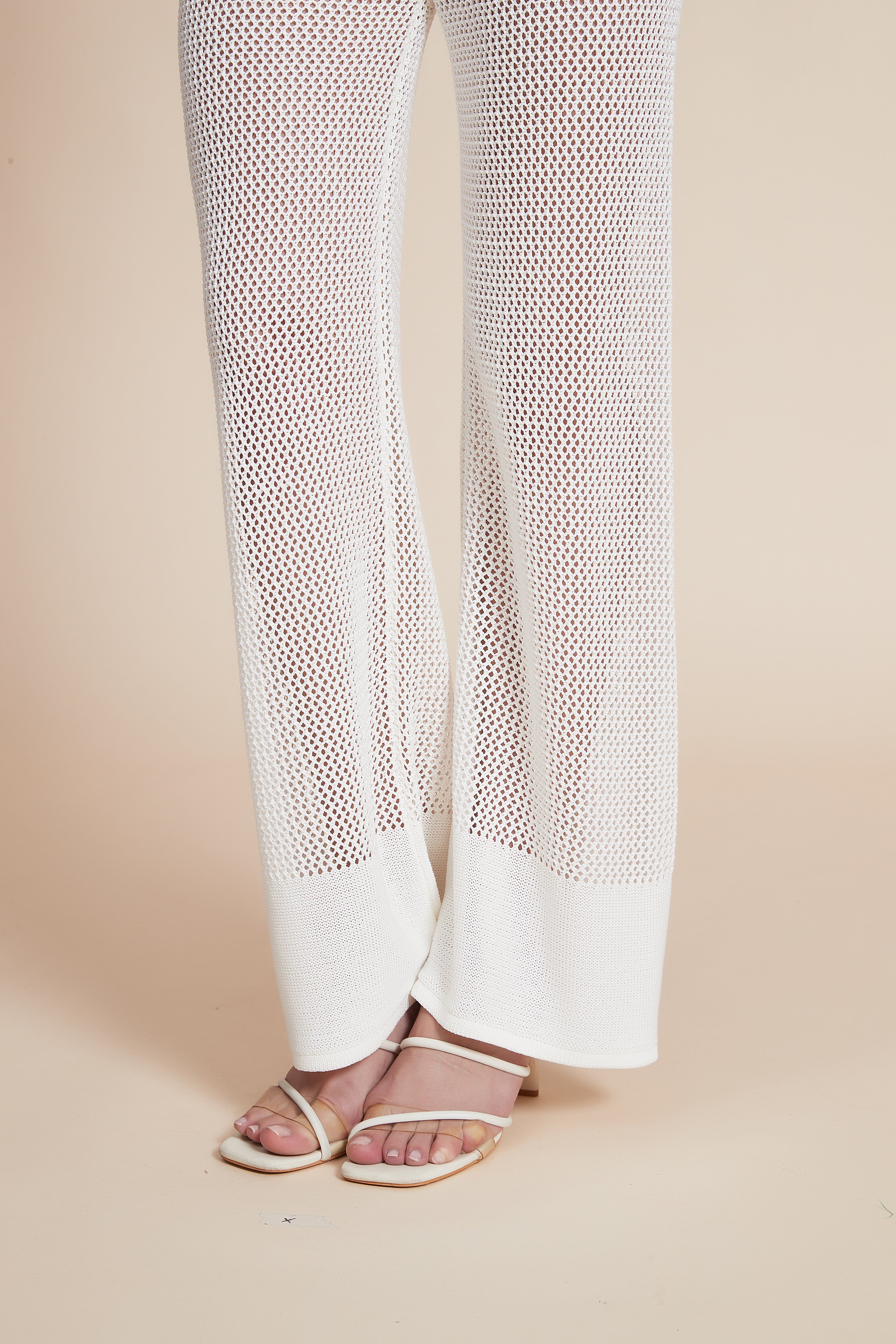 Wide-Leg Mesh Pants