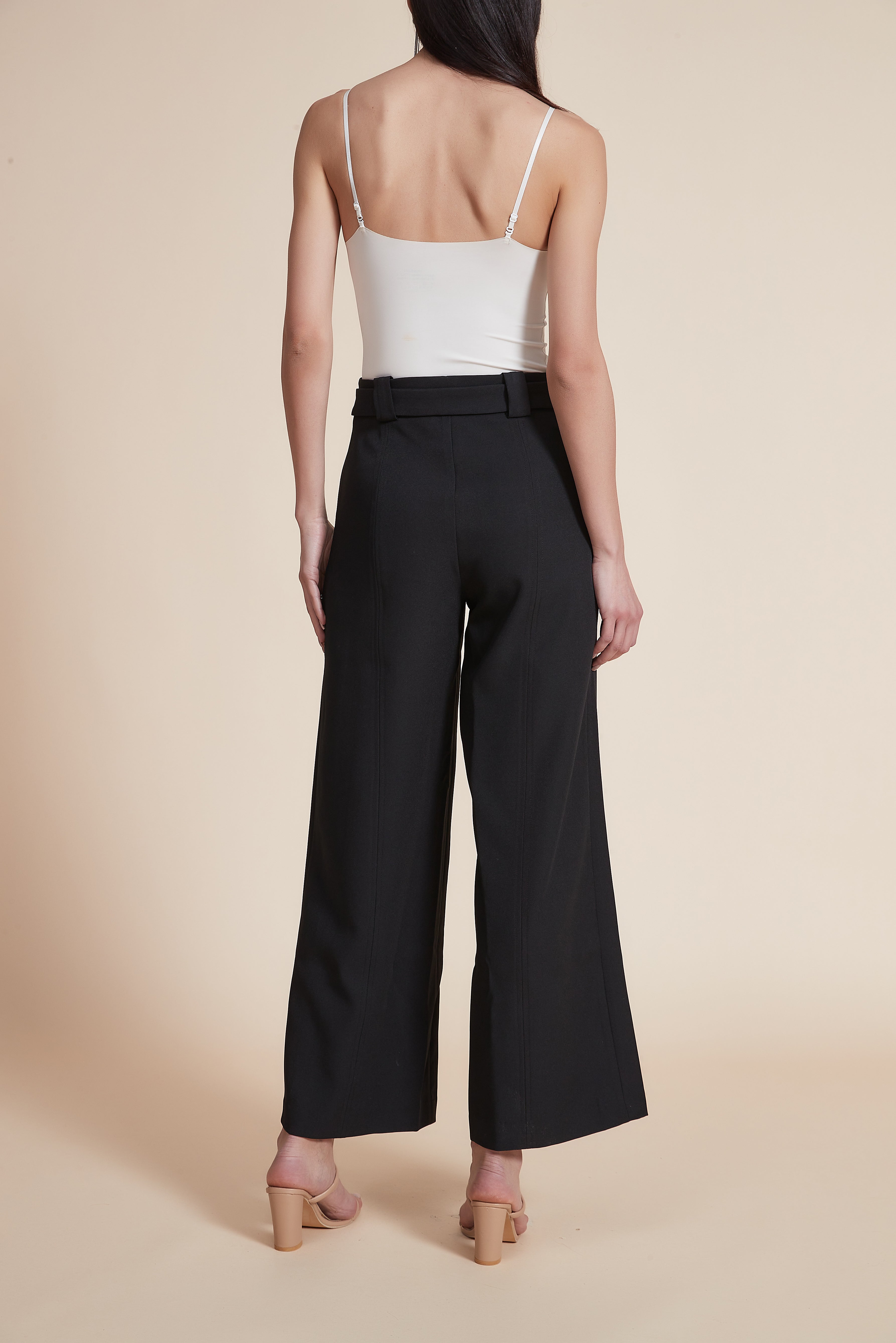 Wide-Leg High-Waisted Trousers