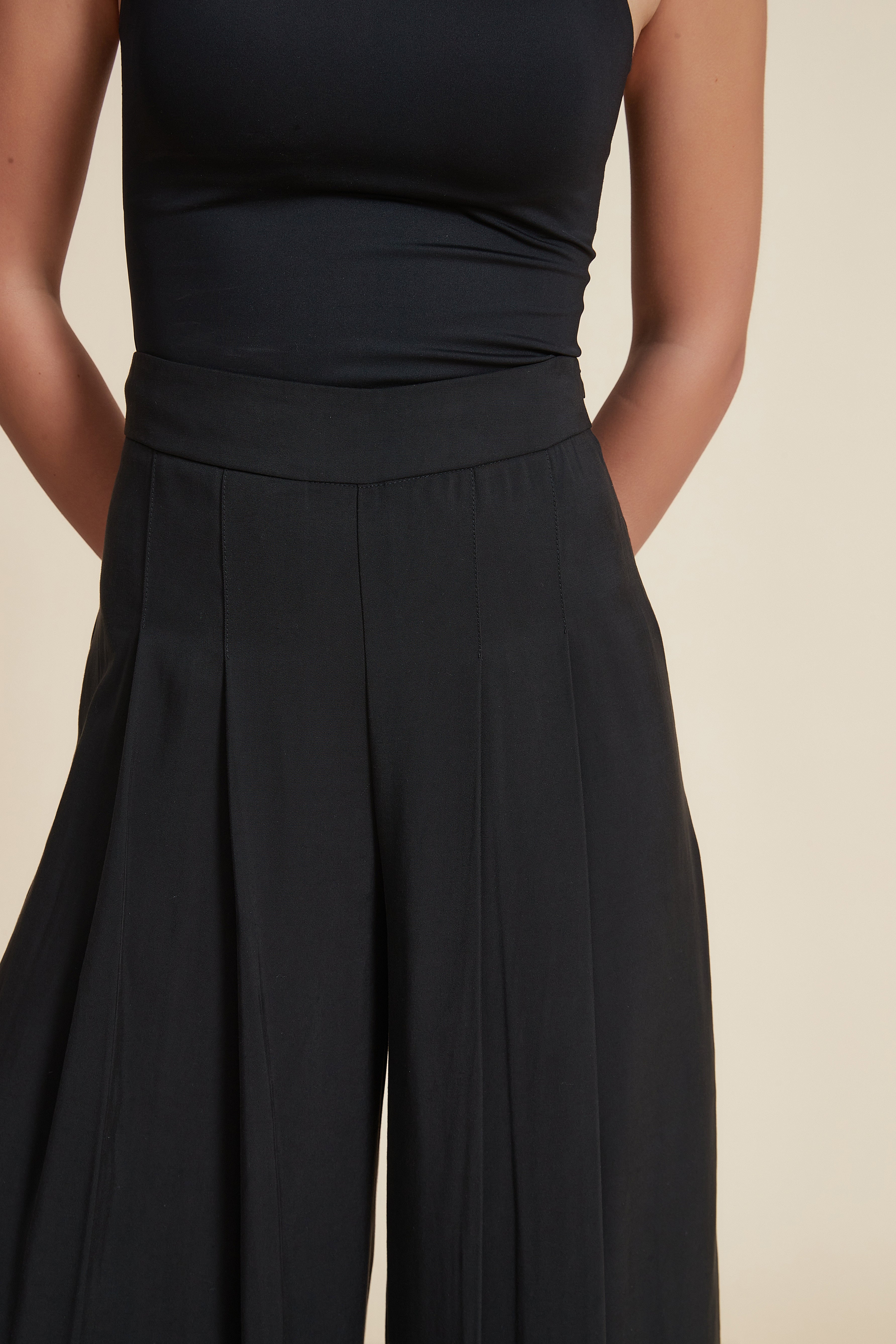 Plain Wide Long Pants