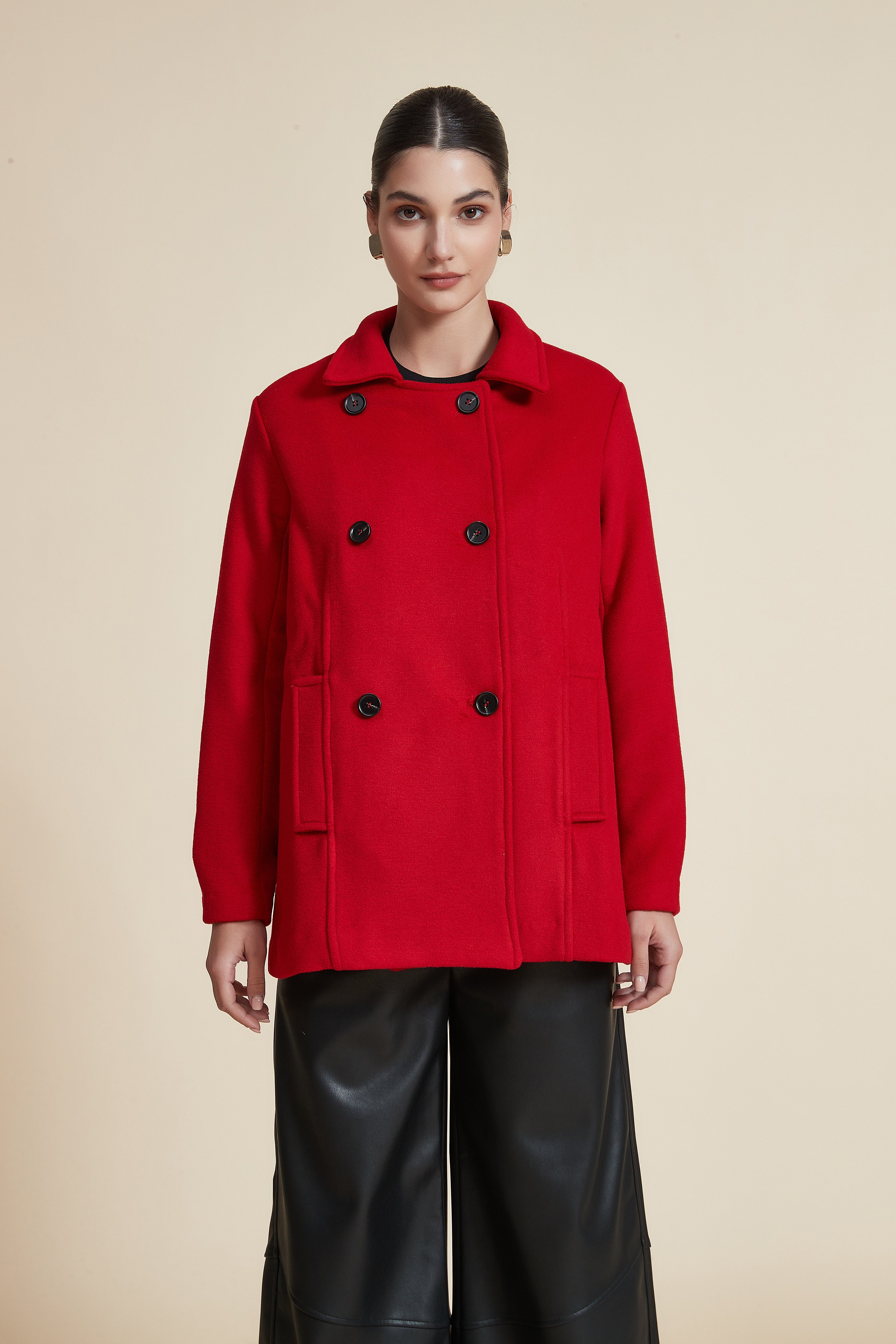 Plain Long Sleeve Shirt Jacket
