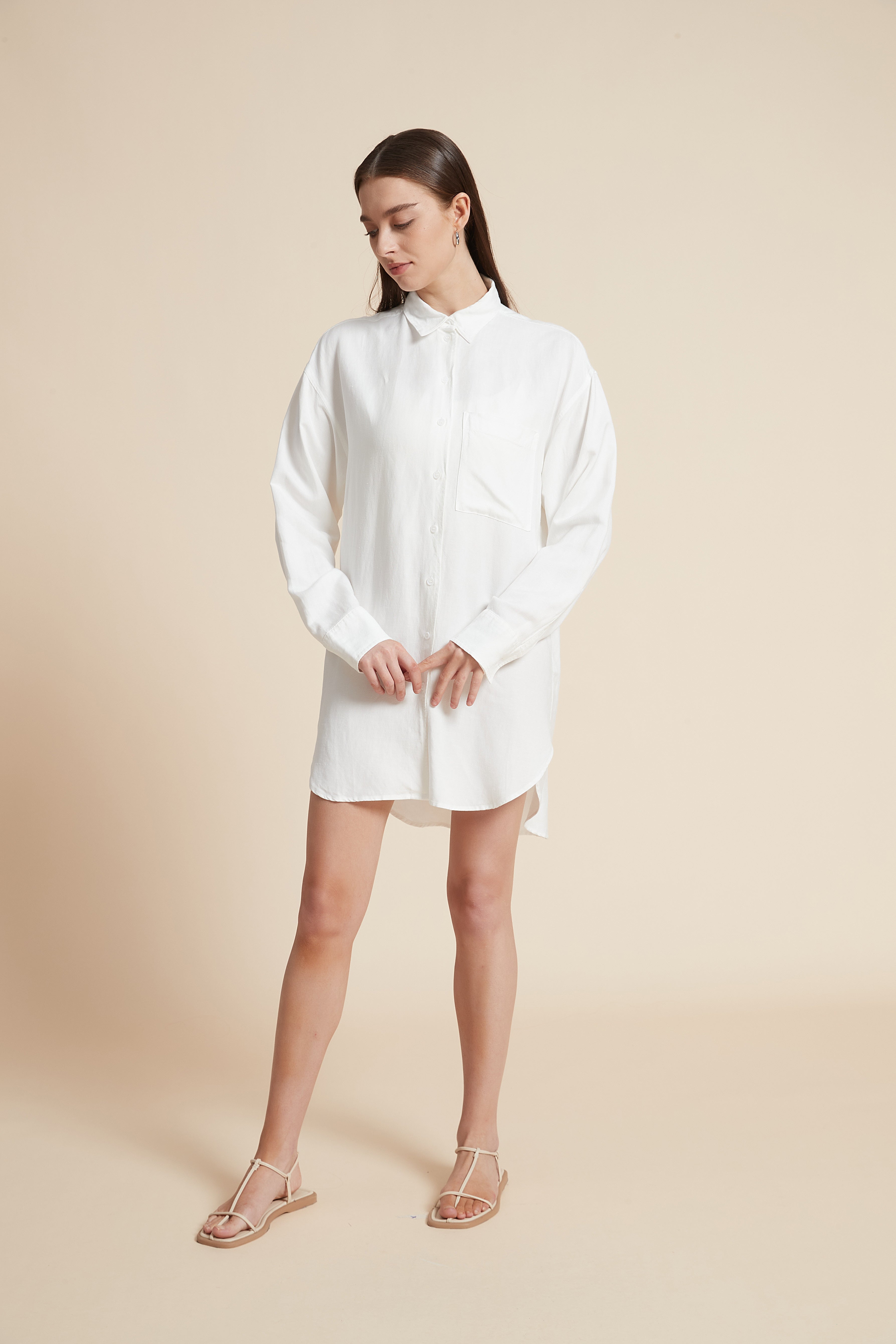 Long Sleeve Solid Blouse