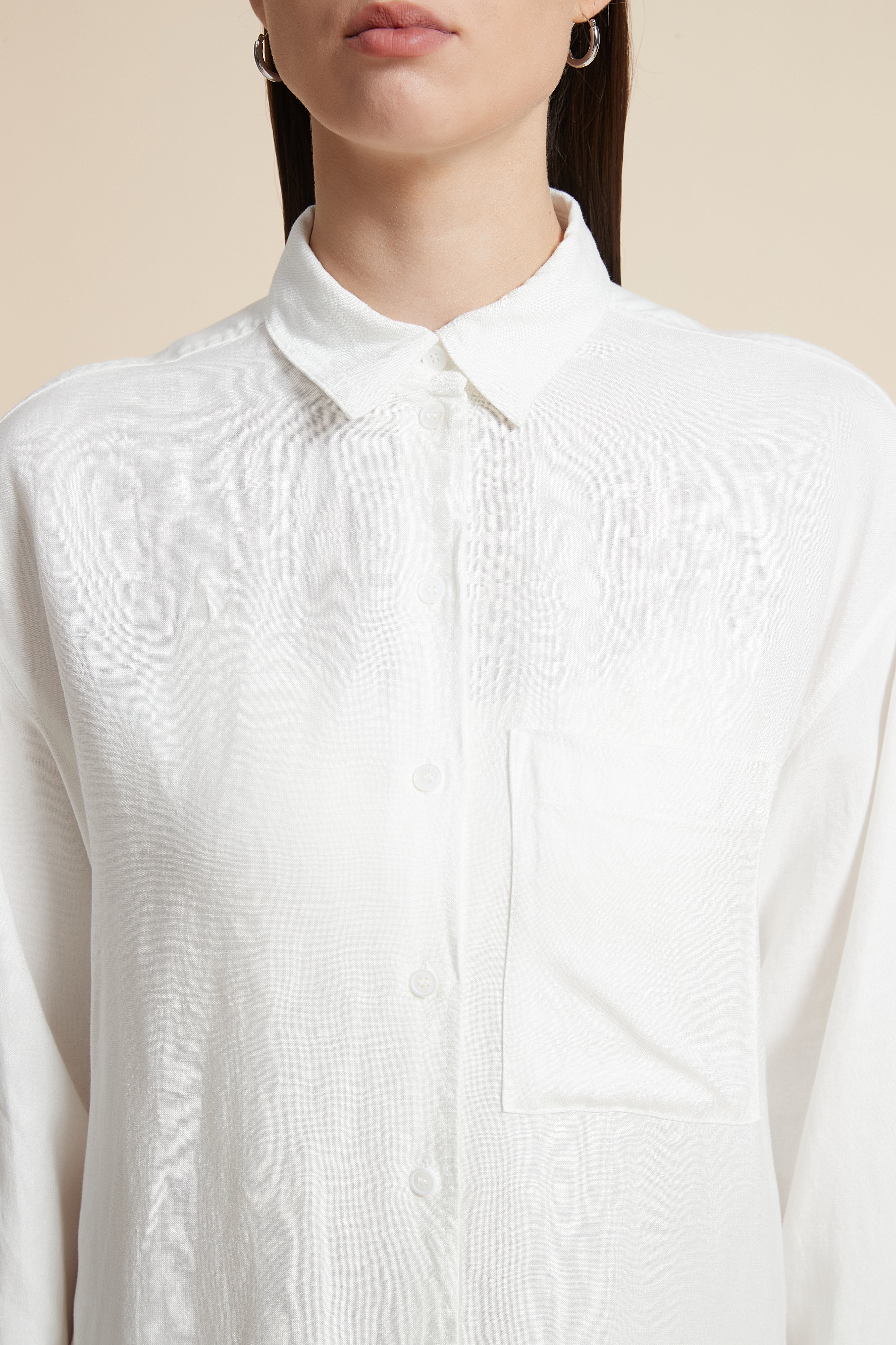 Long Sleeve Solid Blouse