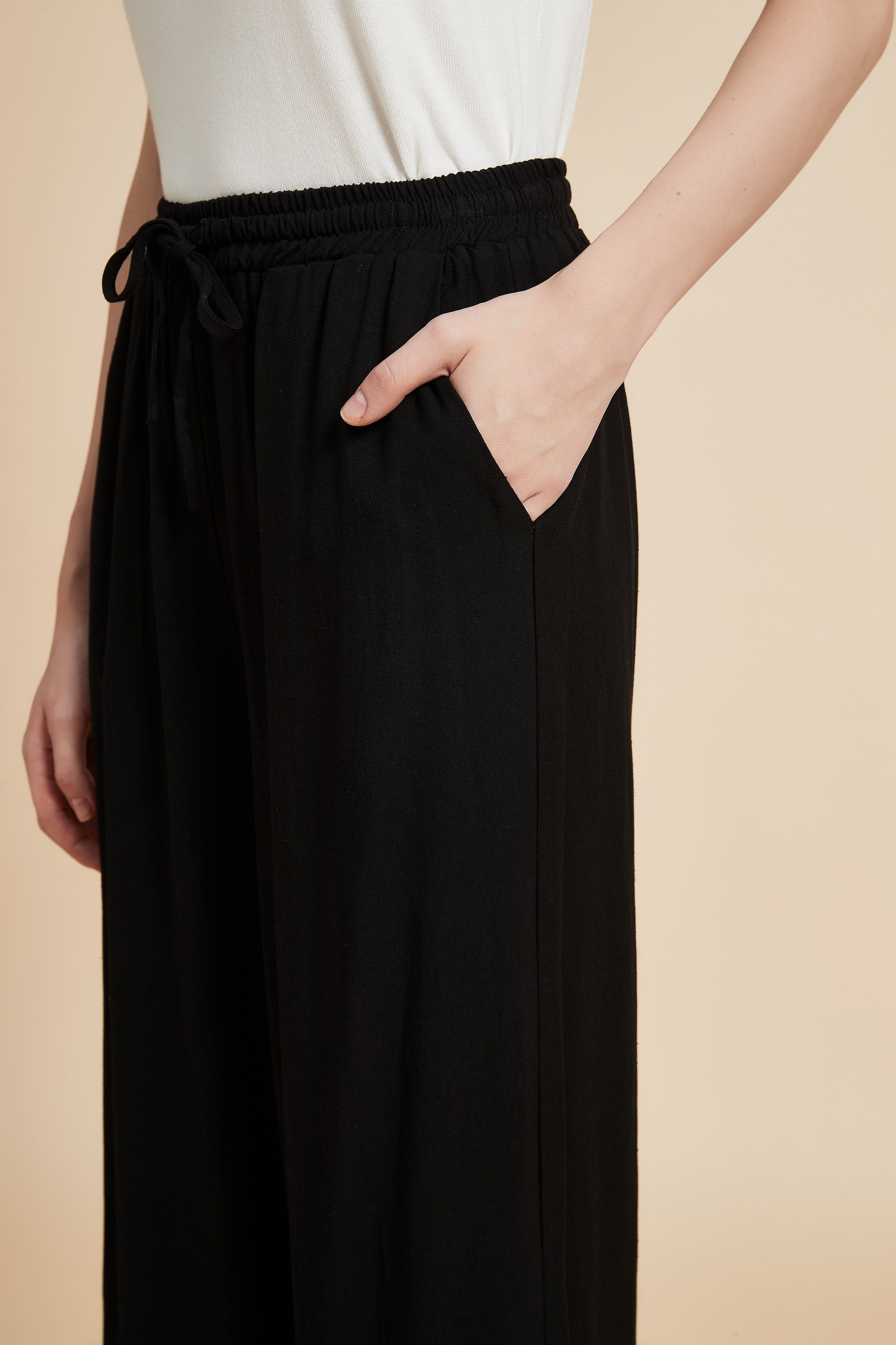 Wide Leg Solid Pants