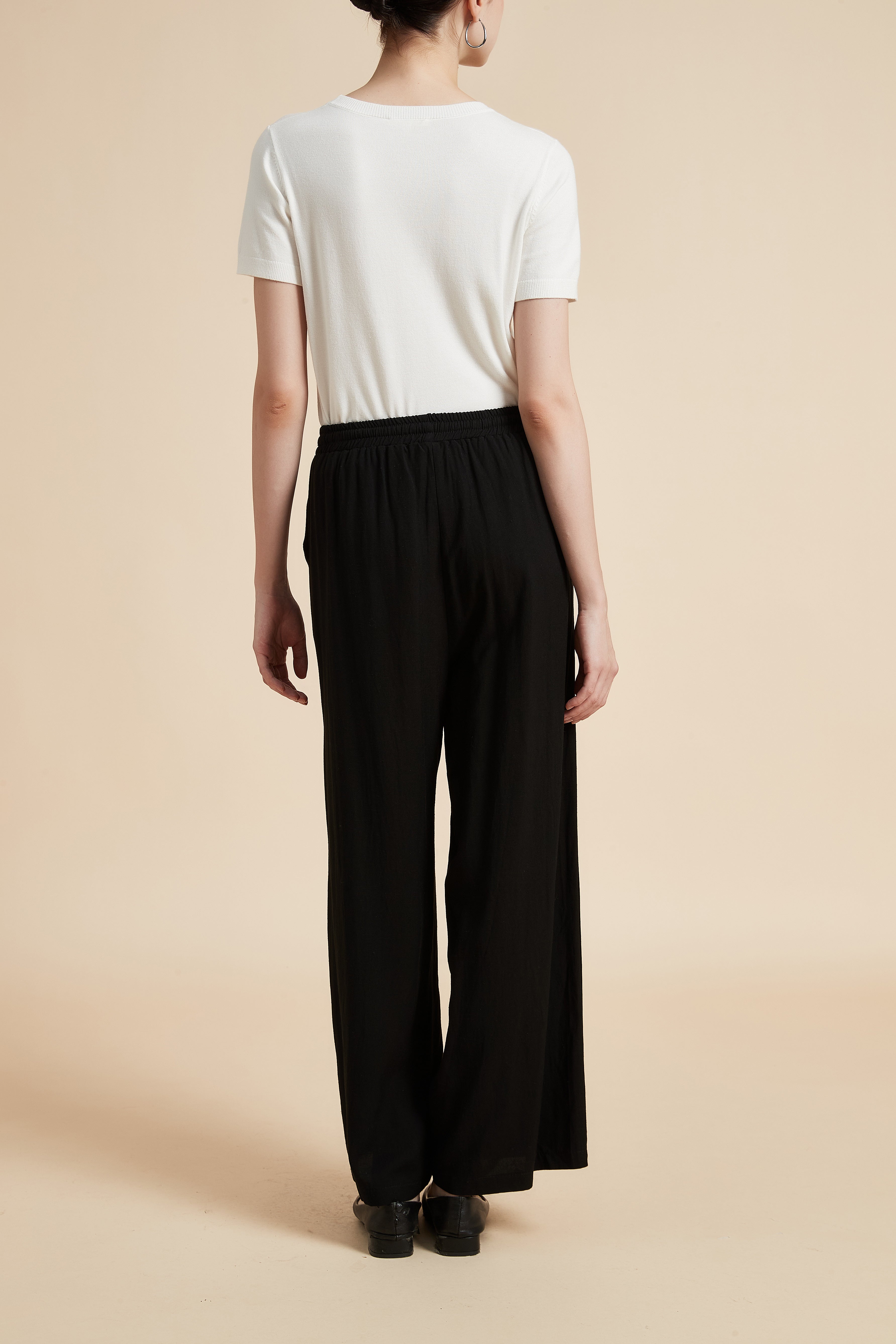 Wide Leg Solid Pants