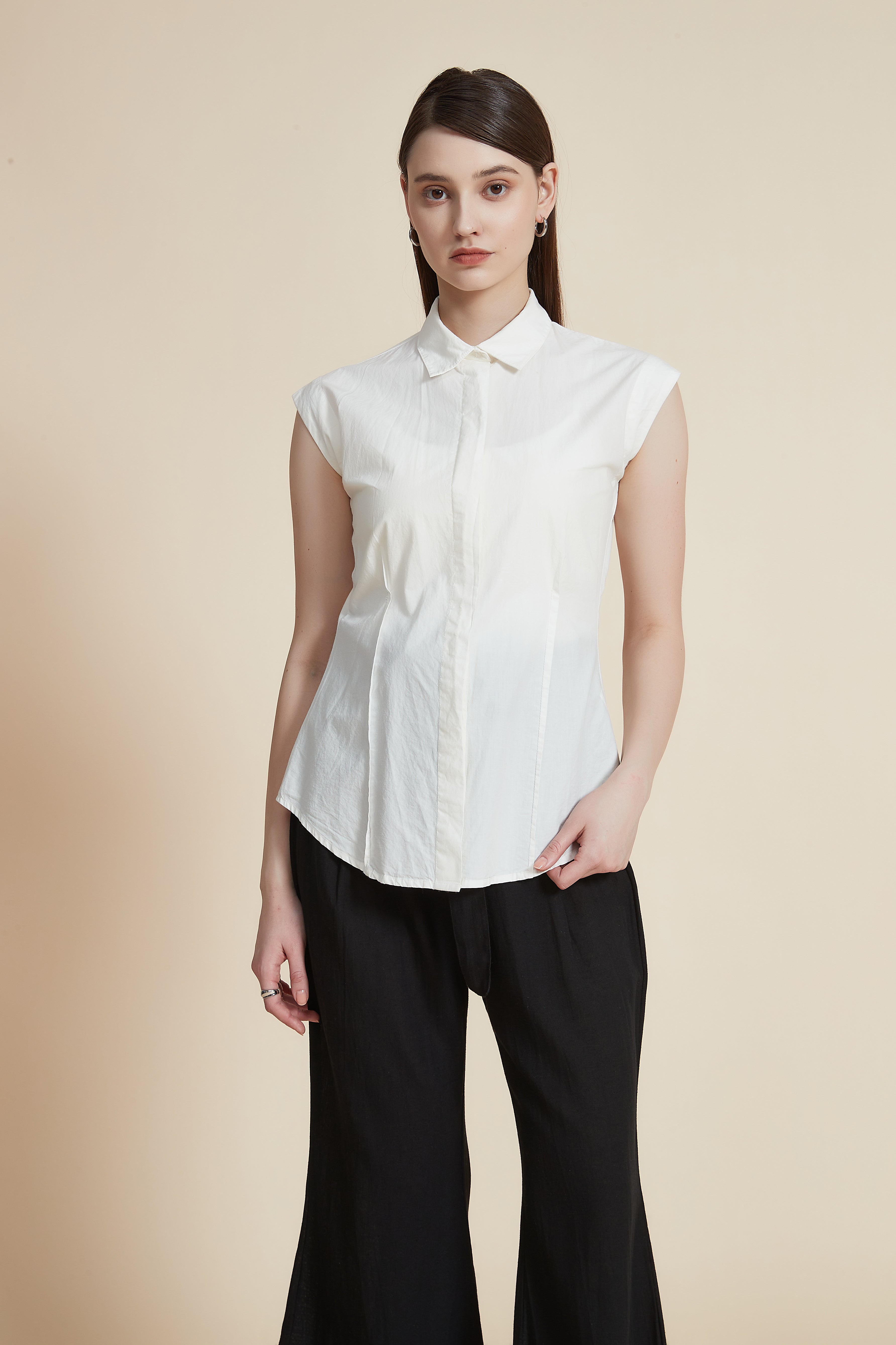 Cut Collar Blouse