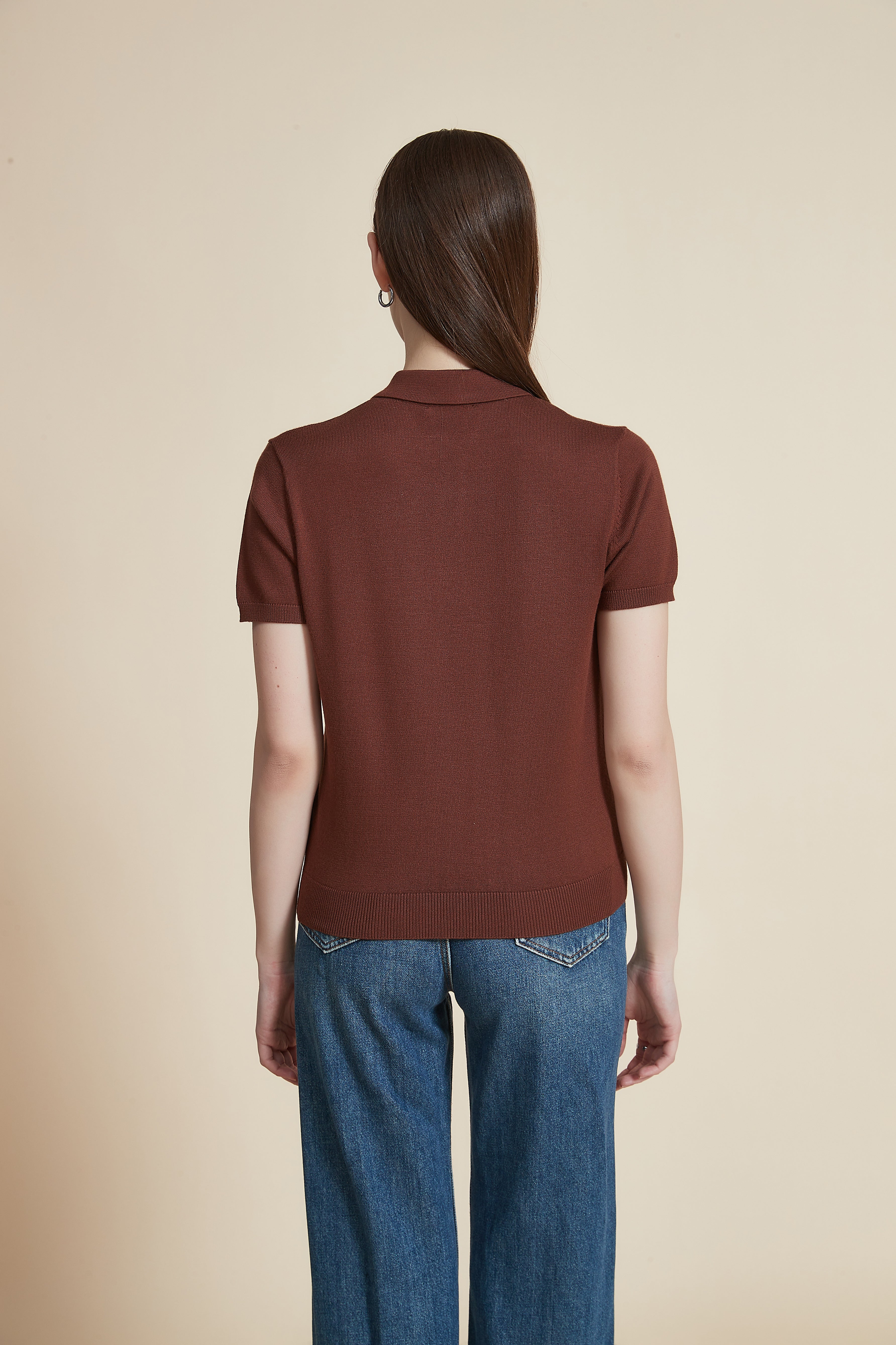 Plain Solid Half Sleeve Shirt with Collar and Buttons