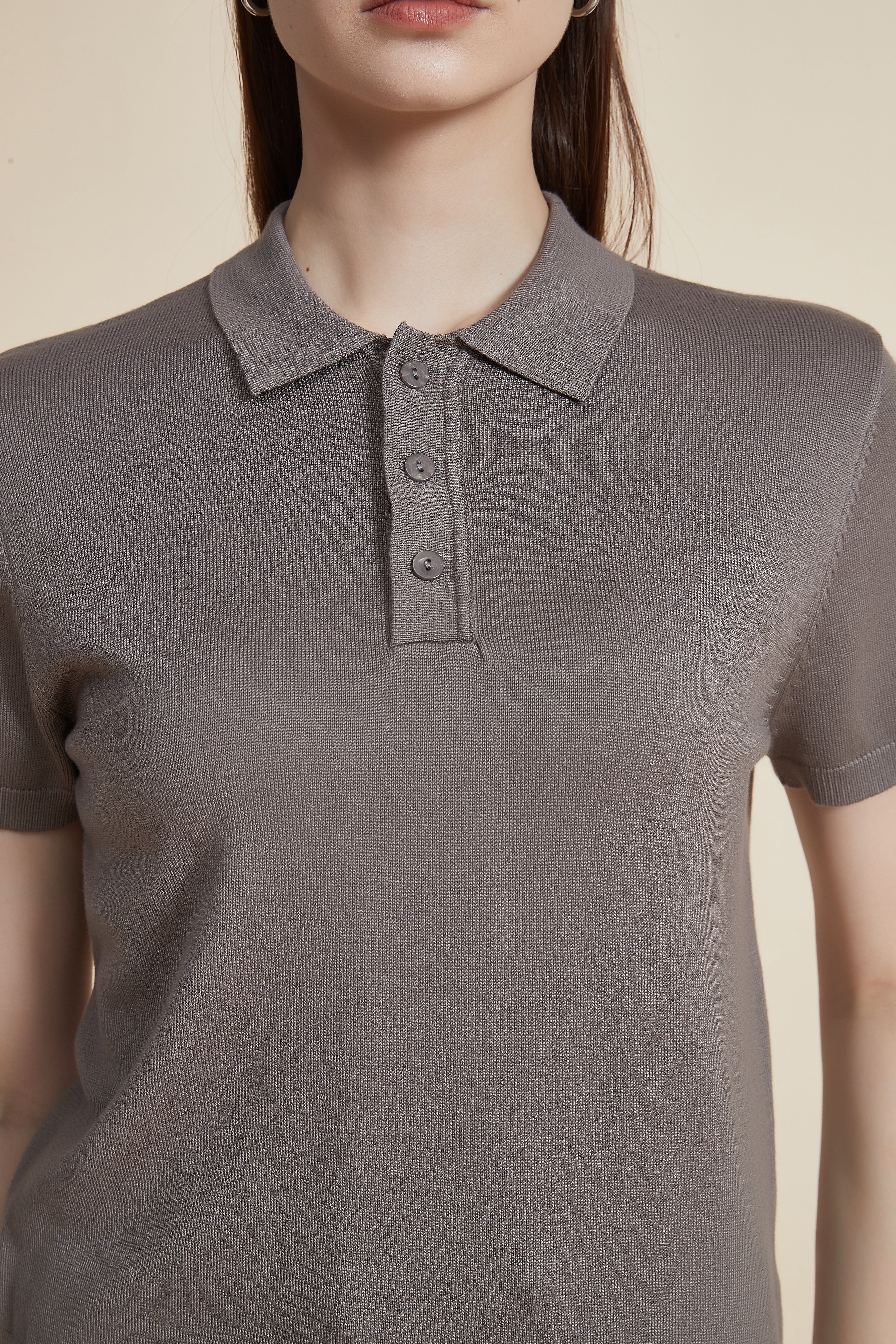 Plain Solid Half Sleeve Shirt with Collar and Buttons
