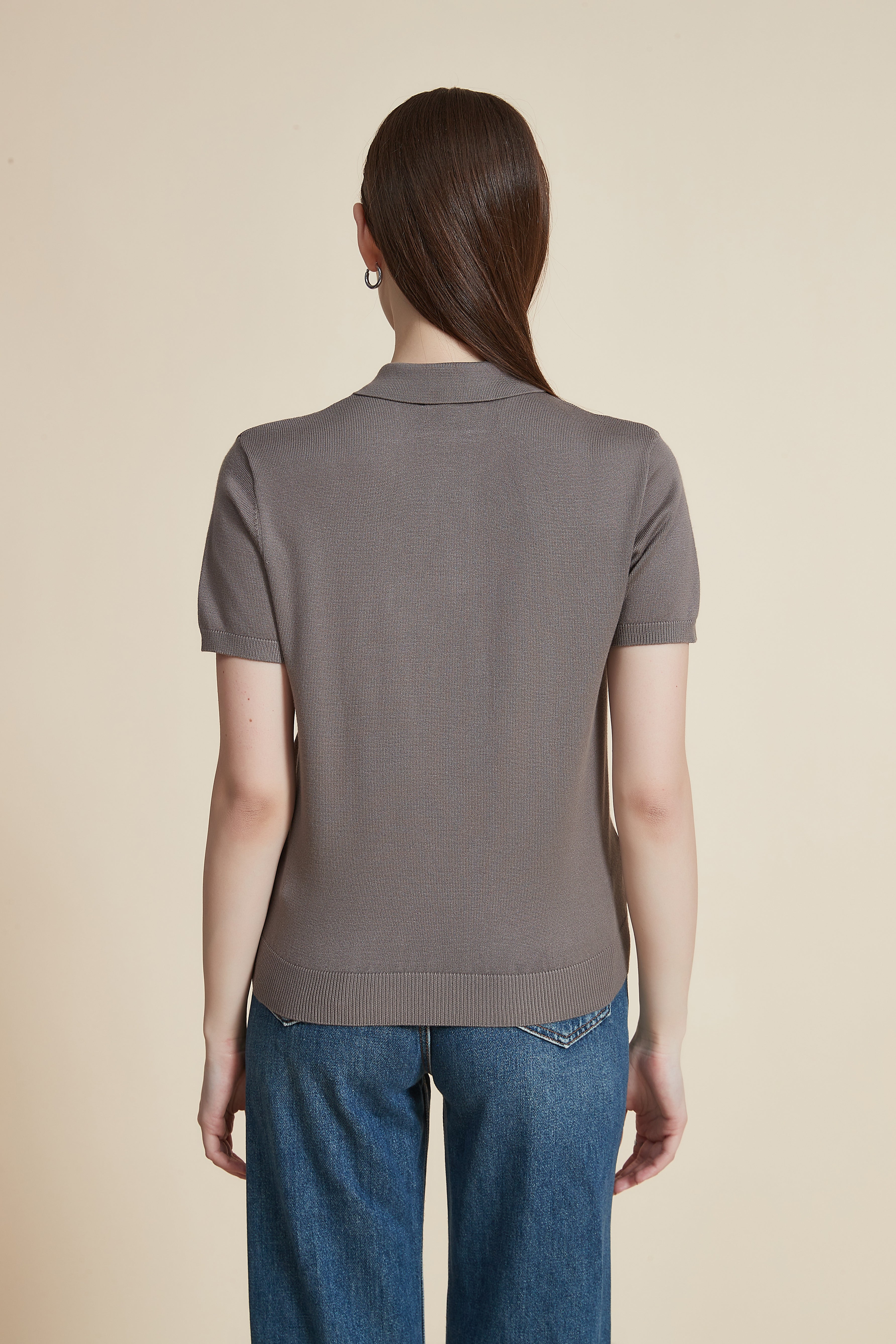 Plain Solid Half Sleeve Shirt with Collar and Buttons