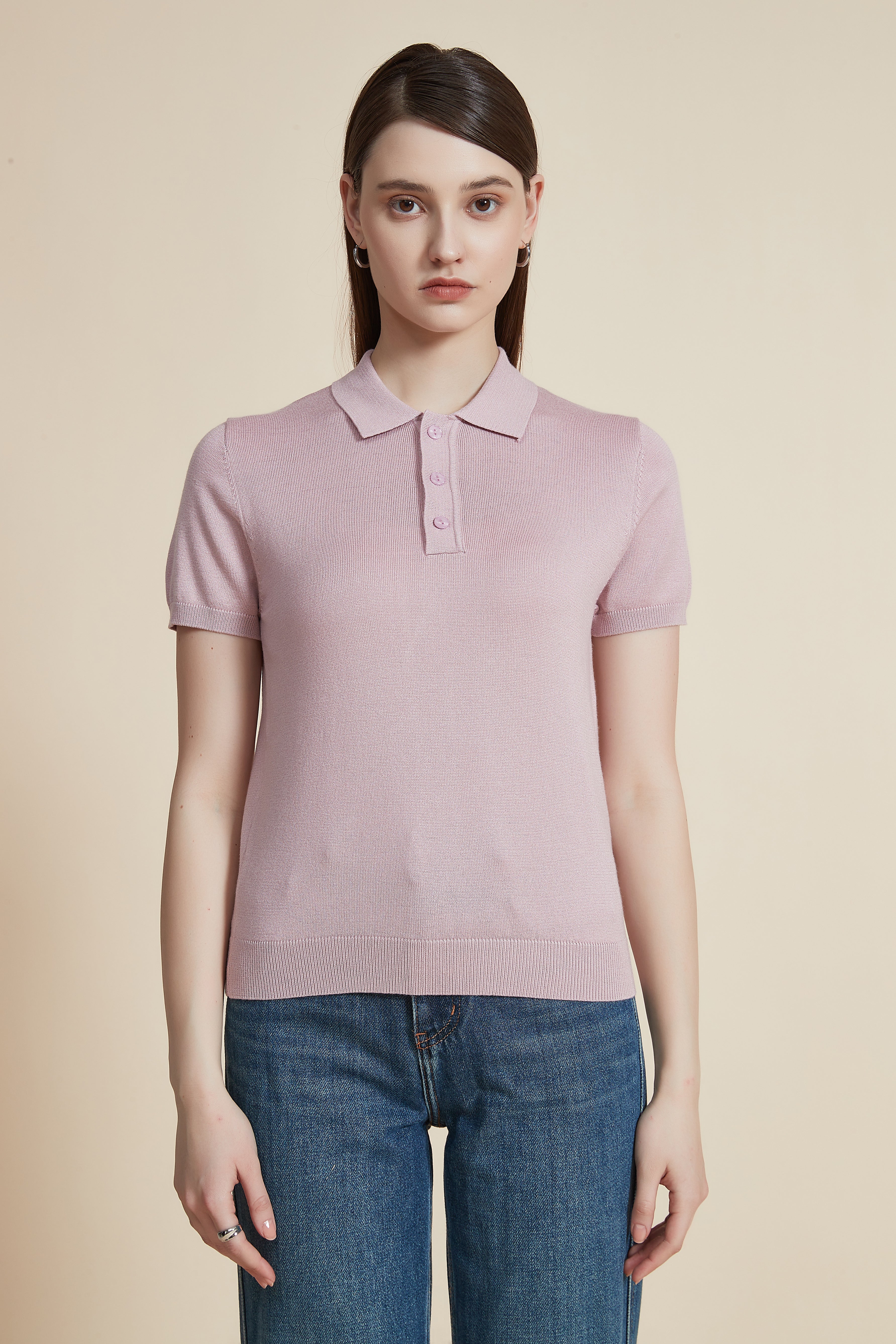 Plain Solid Half Sleeve Shirt with Collar and Buttons