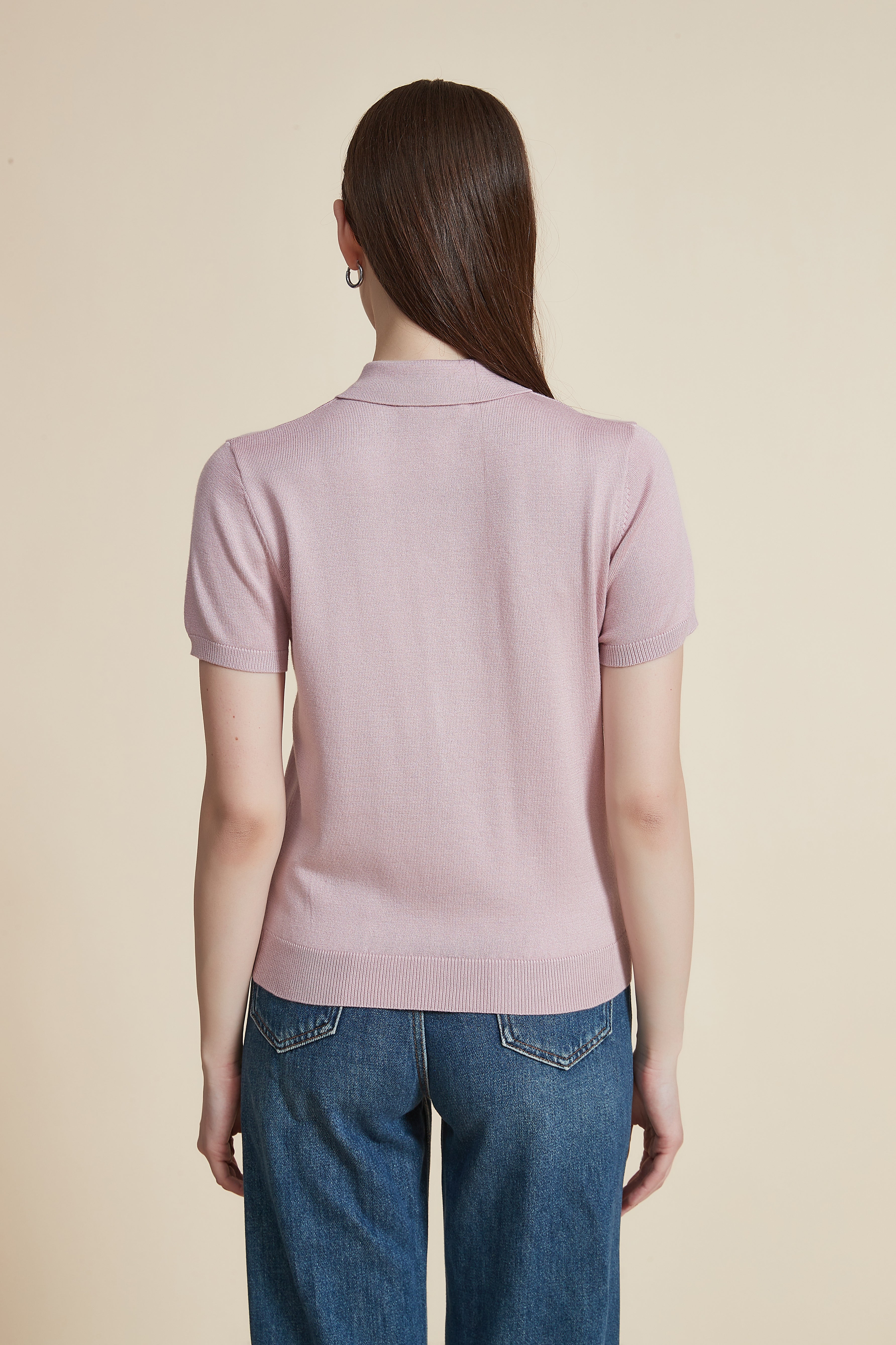 Plain Solid Half Sleeve Shirt with Collar and Buttons