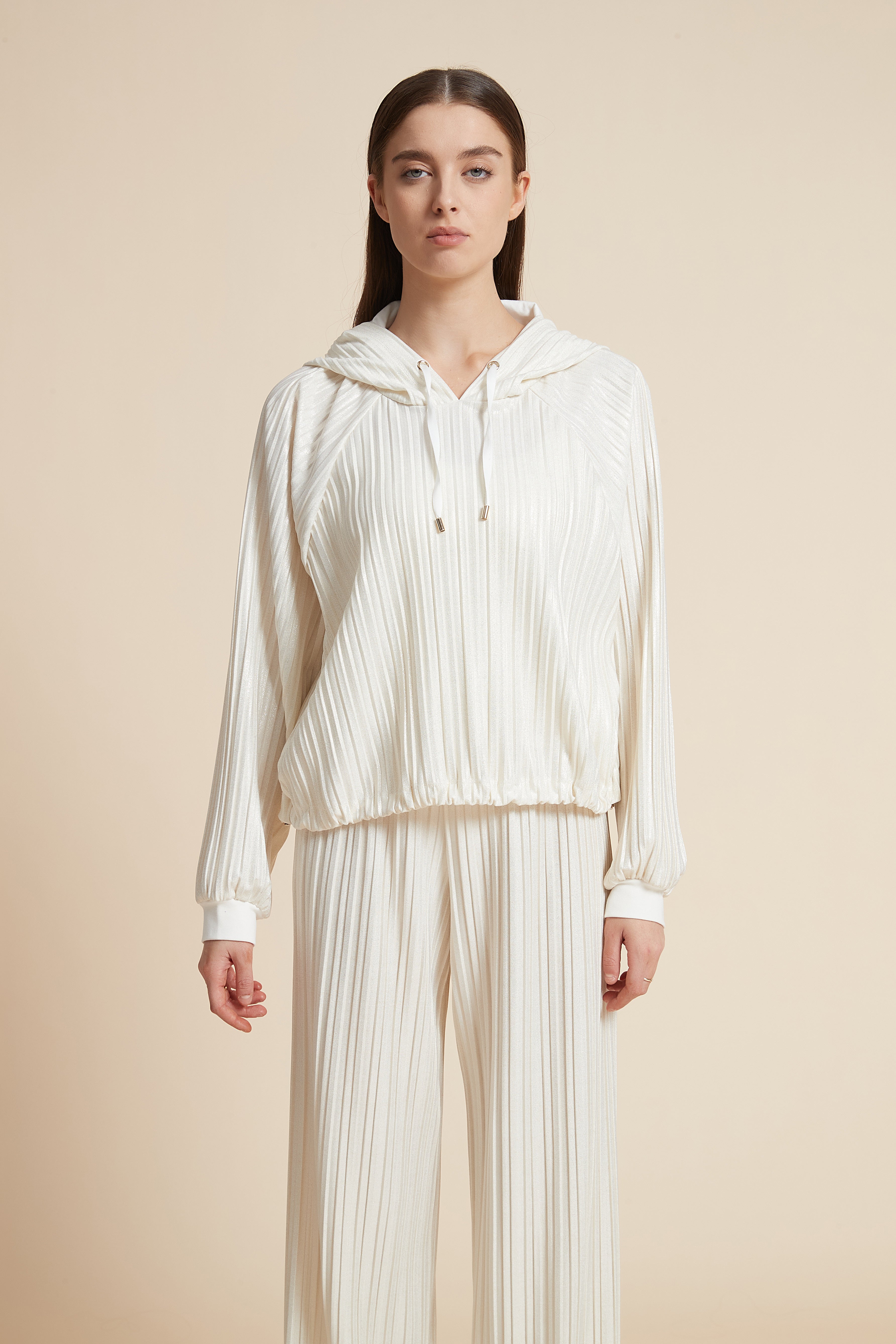 Long Sleeve Ribbed Hoodie