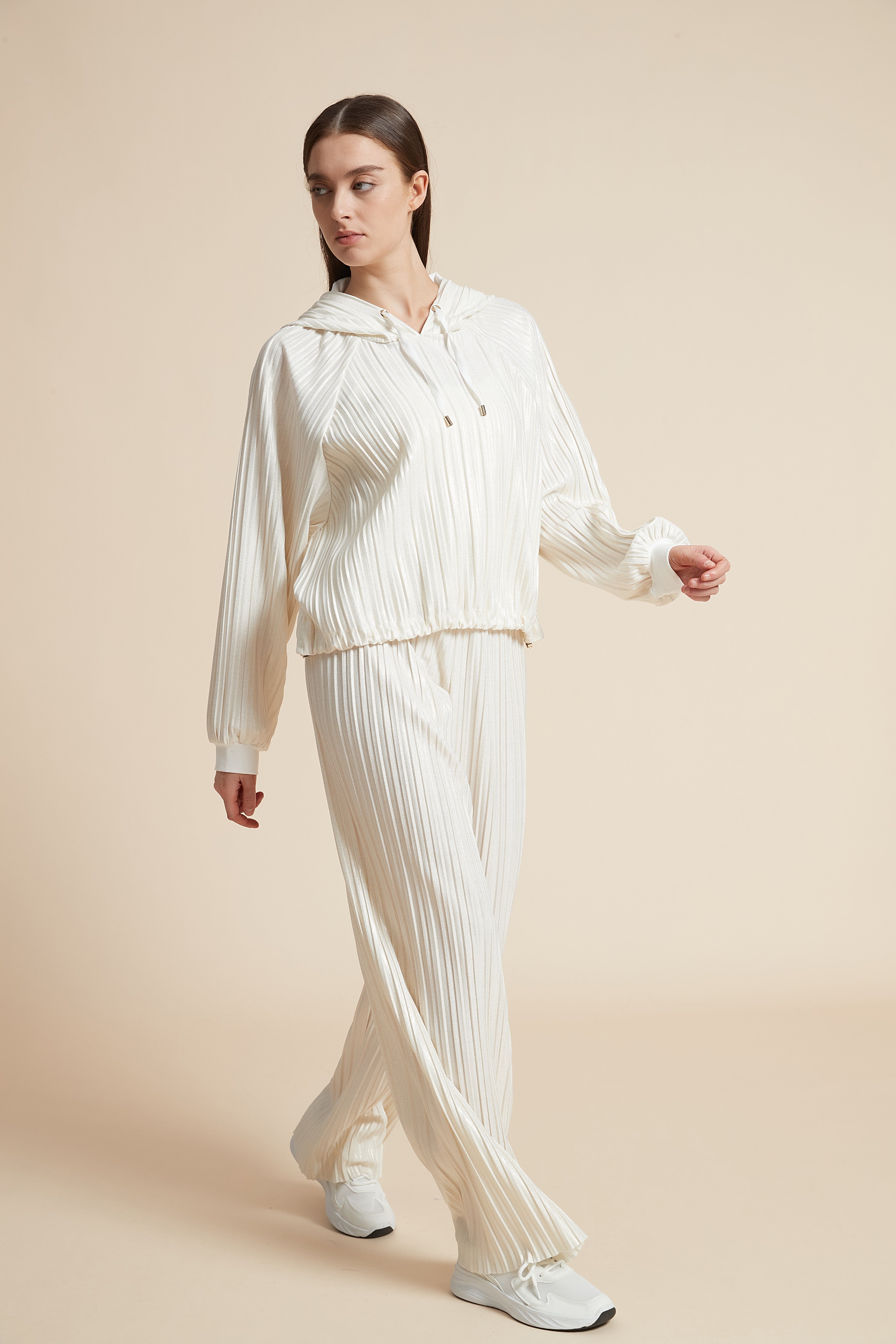 Long Sleeve Ribbed Hoodie