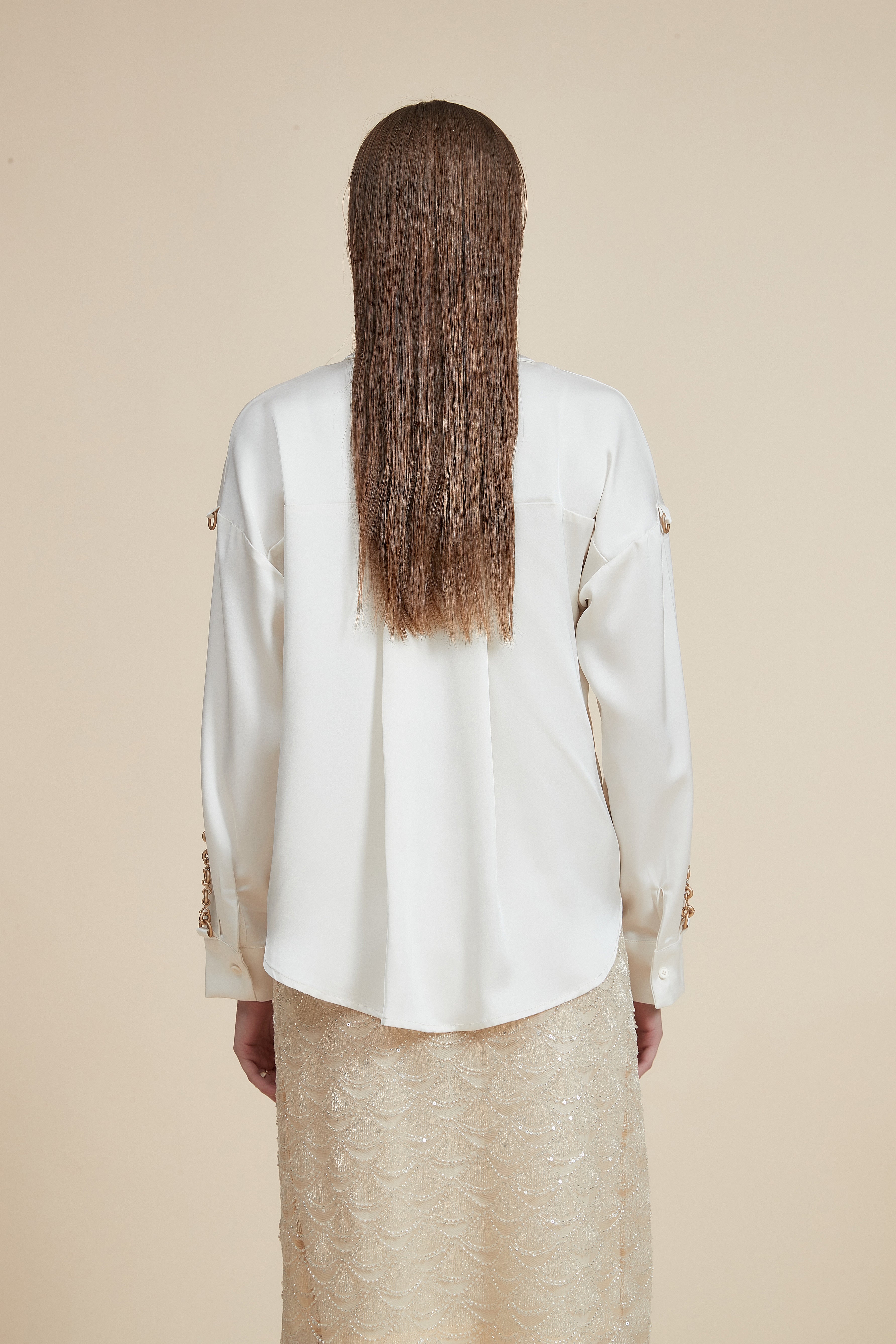 Long Sleeve Blouse with Front Buttons