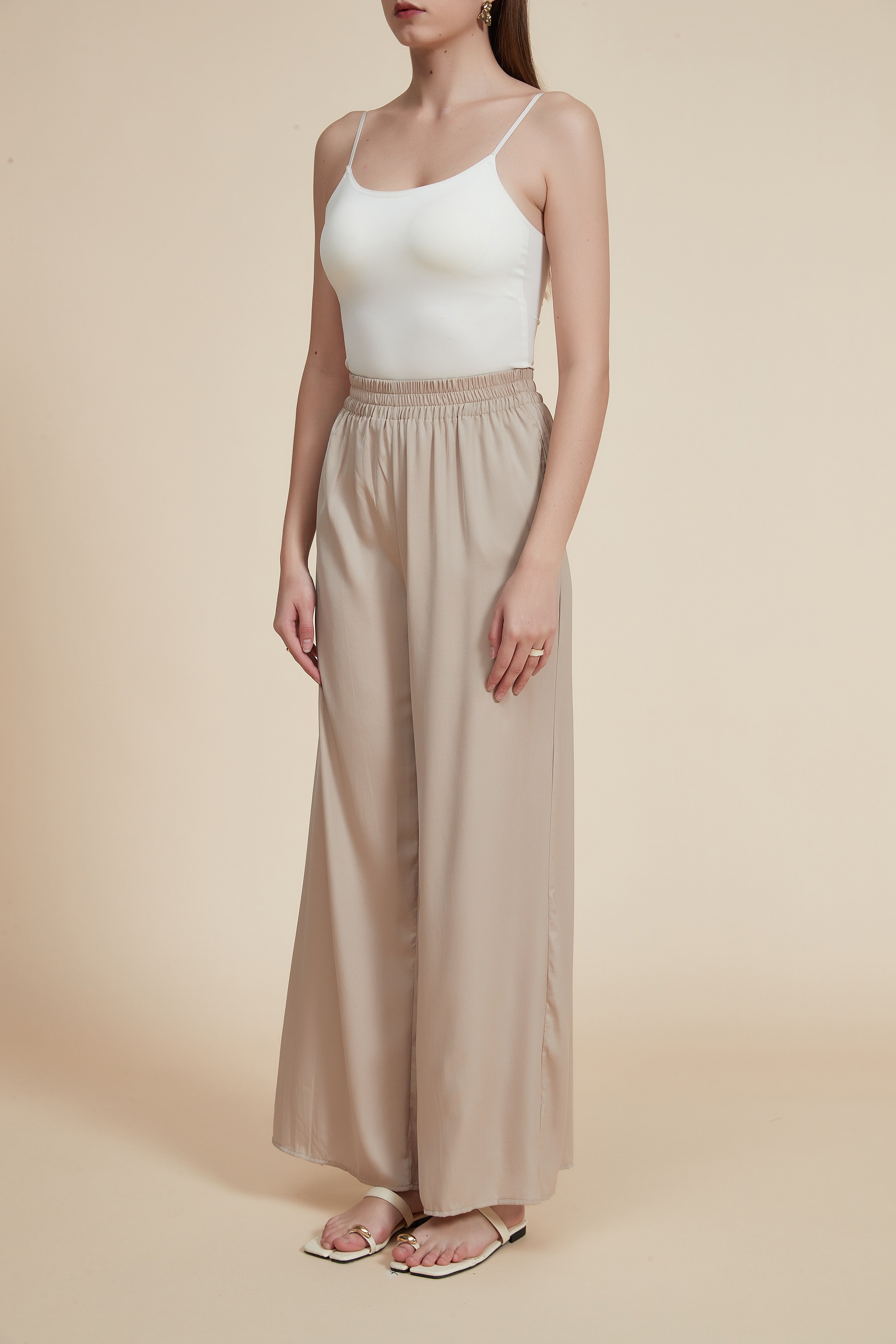 High-Waisted Wide-Leg Trousers