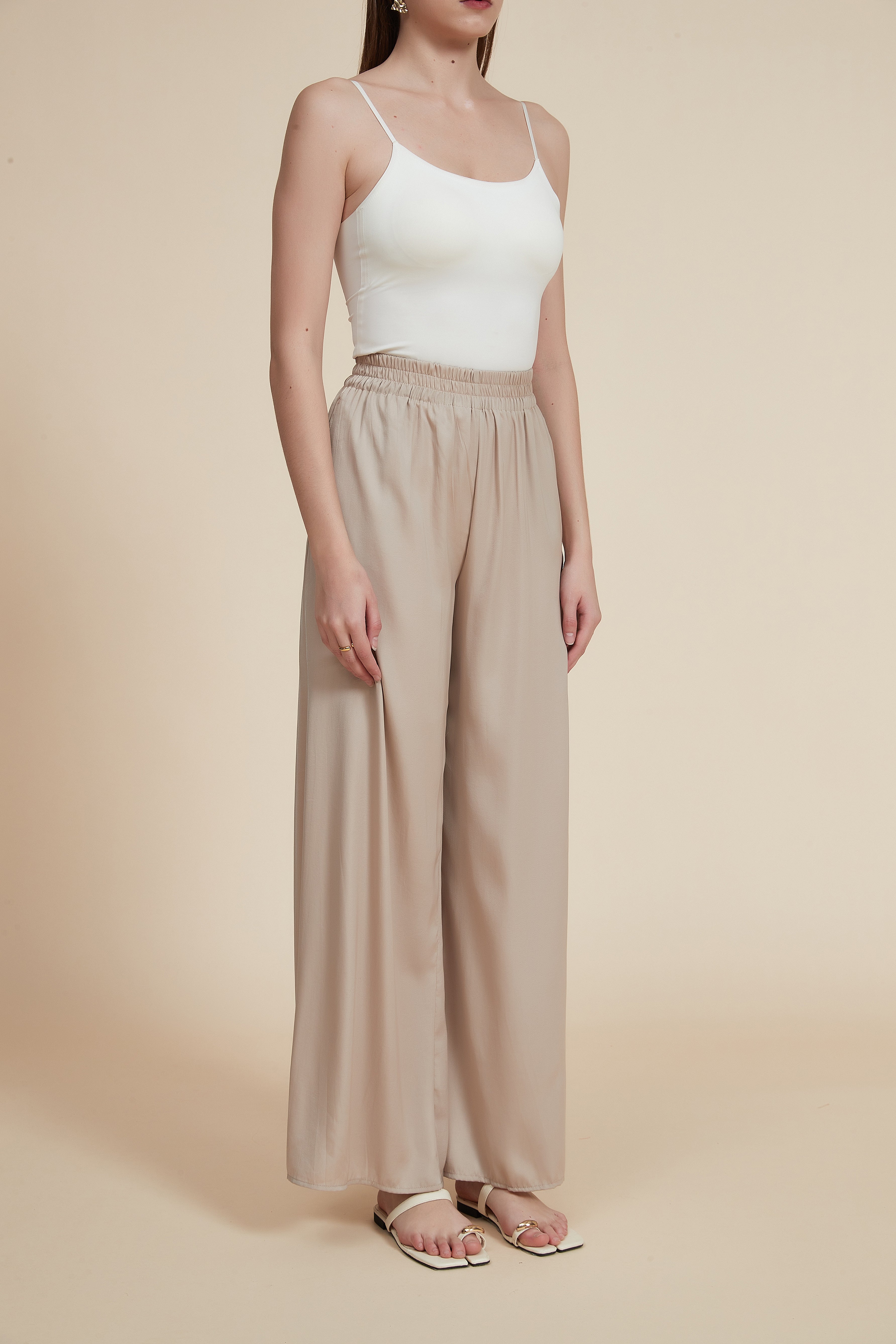 High-Waisted Wide-Leg Trousers