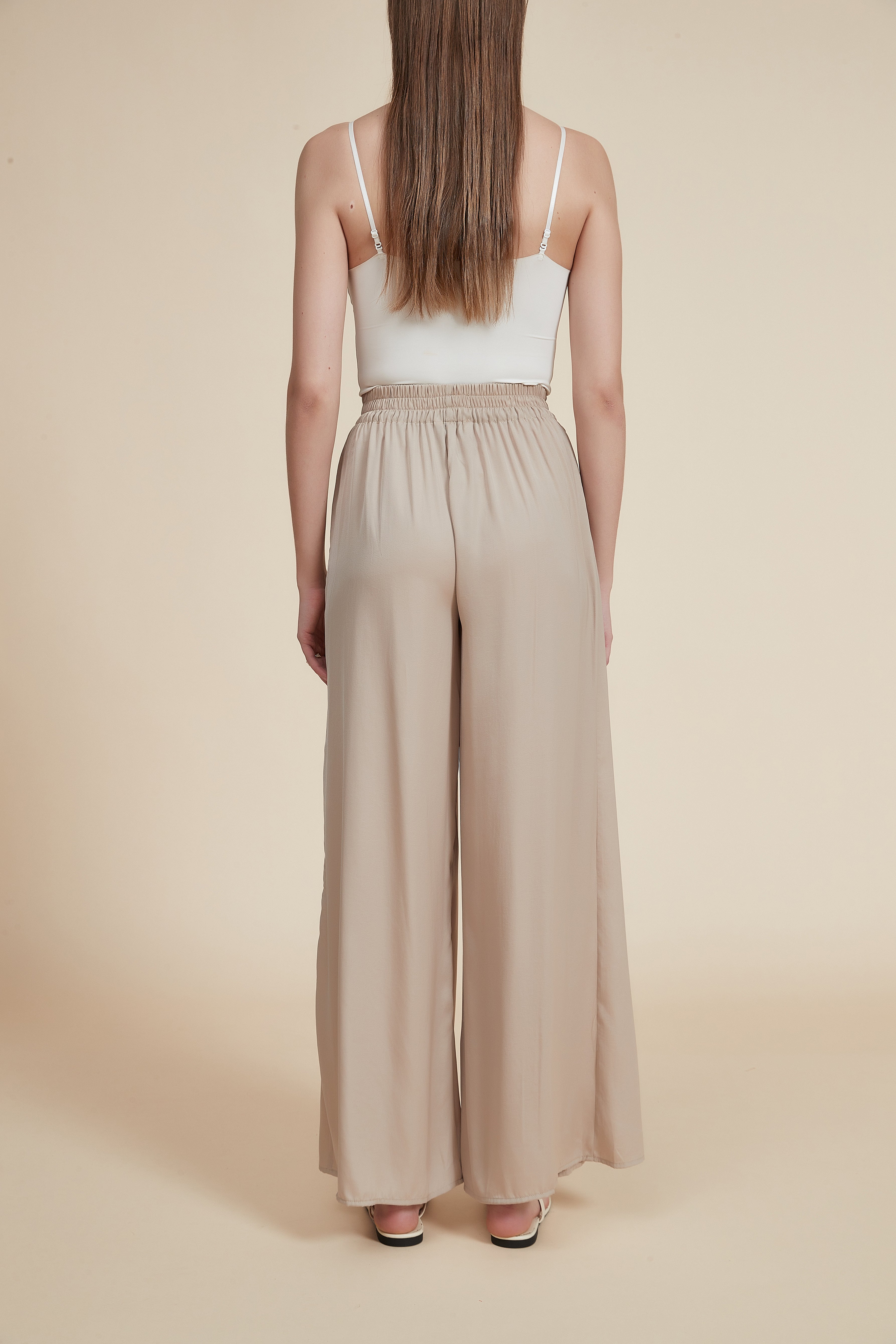High-Waisted Wide-Leg Trousers