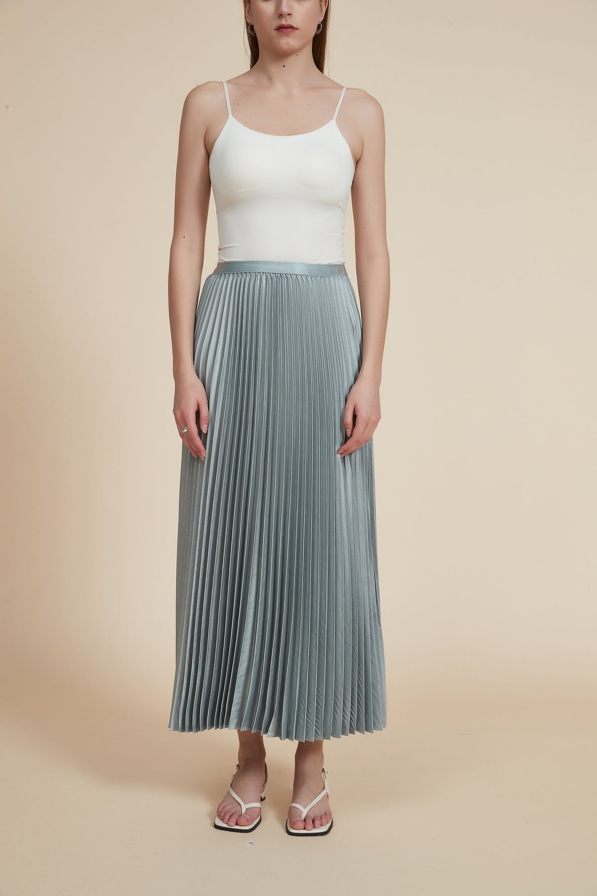 Plain Solid Maxi Skirt