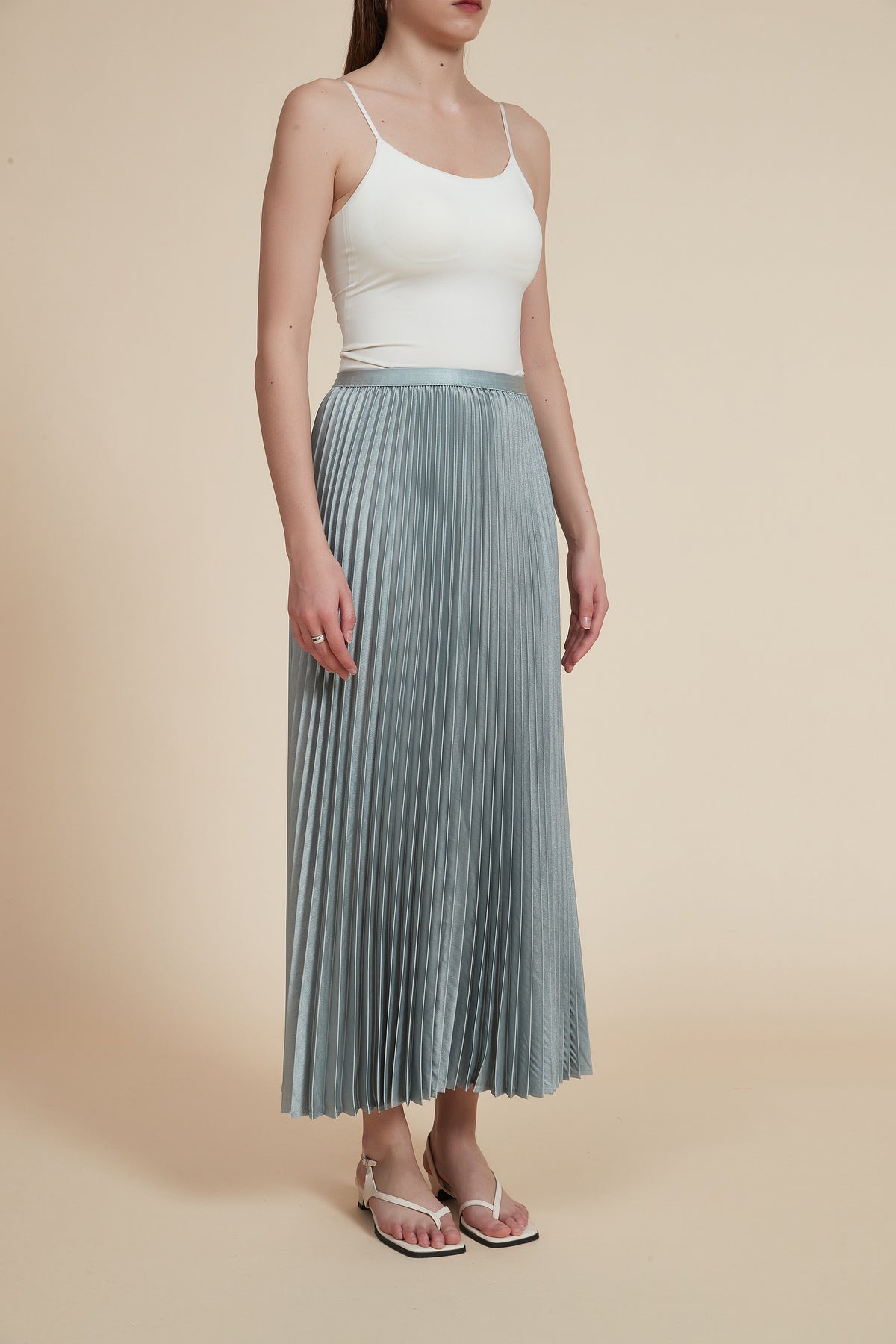 Plain Solid Maxi Skirt