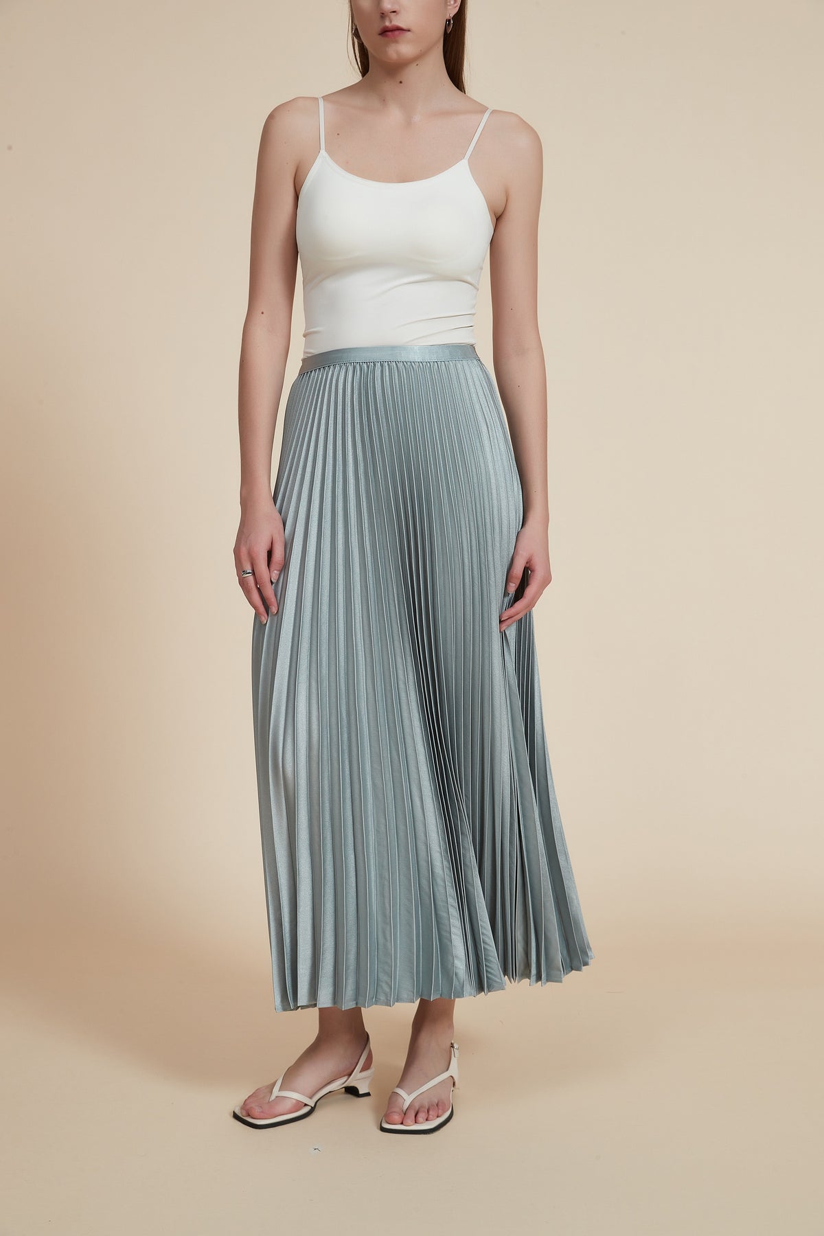 Plain Solid Maxi Skirt