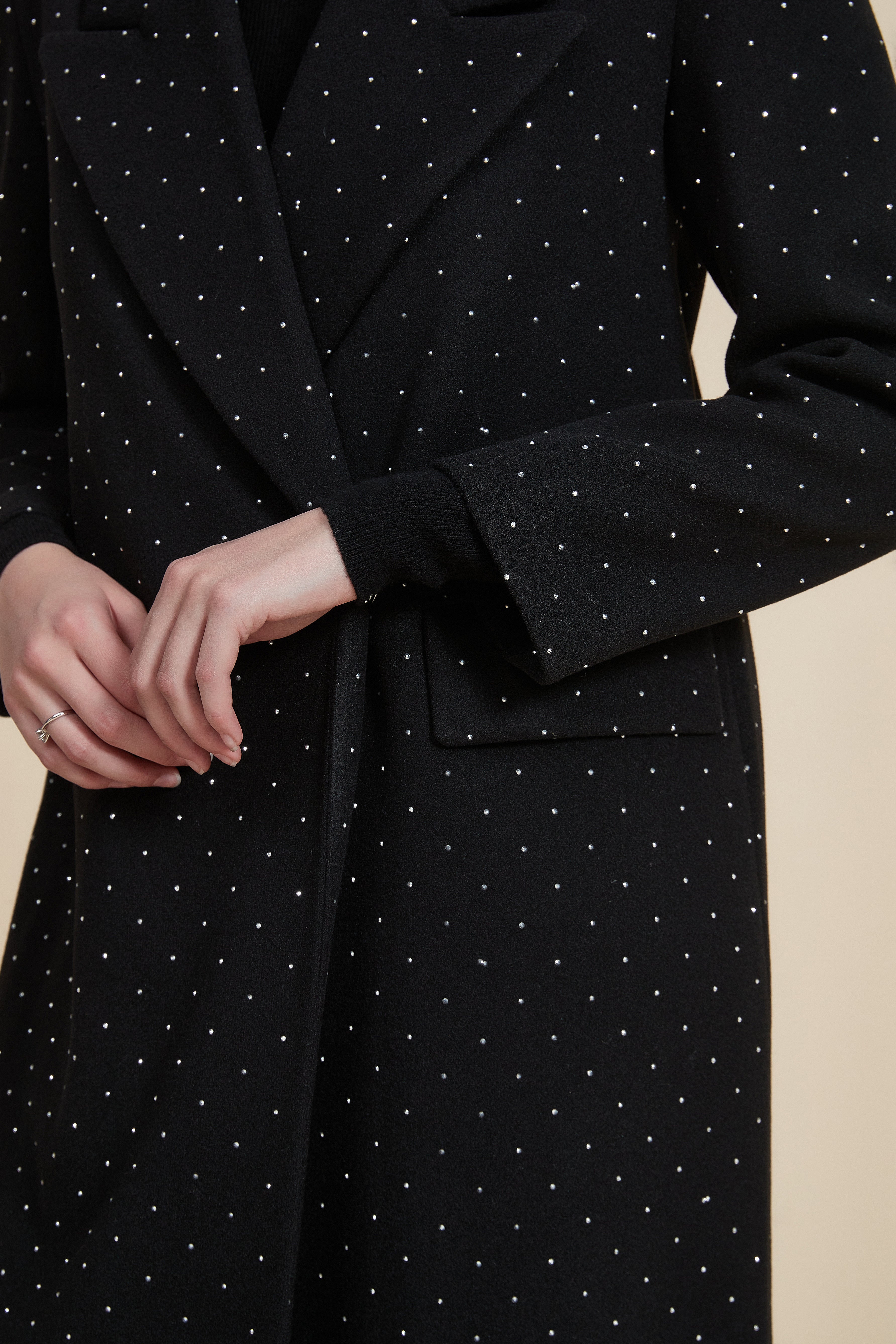 Long Jacket with Front Pockets and Long Sleeves