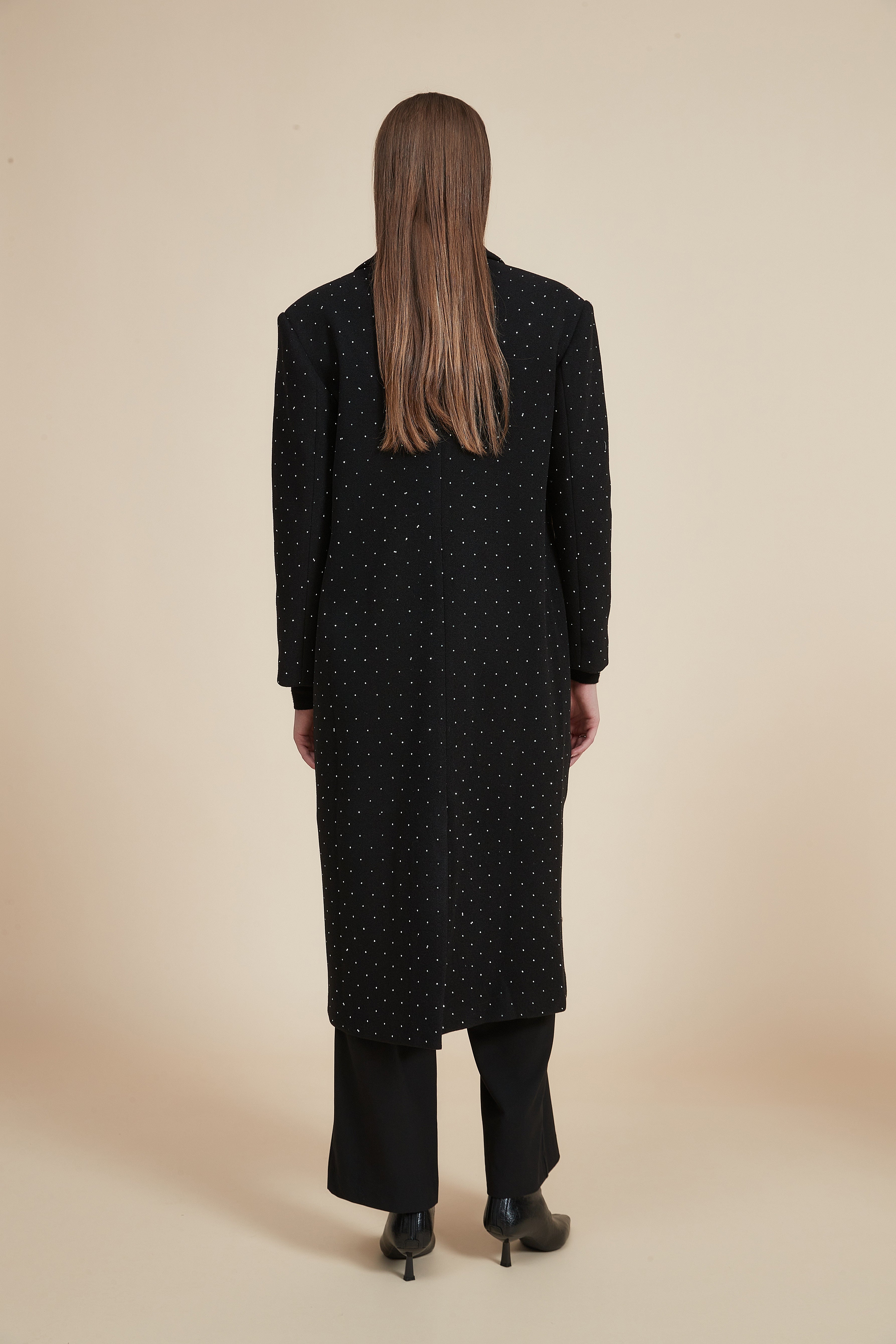 Long Jacket with Front Pockets and Long Sleeves