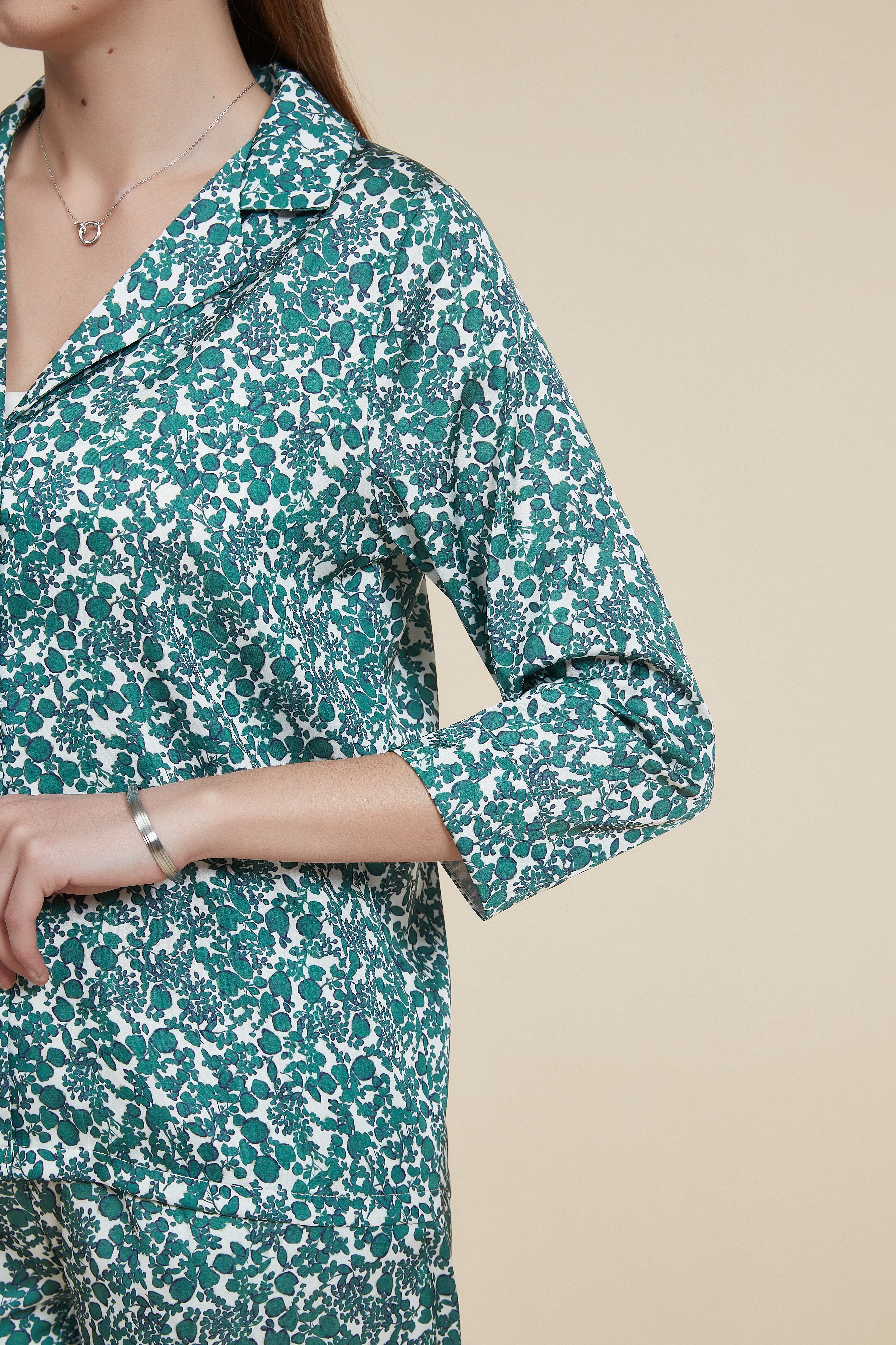 بيجاما بنقوش 3/4 كم