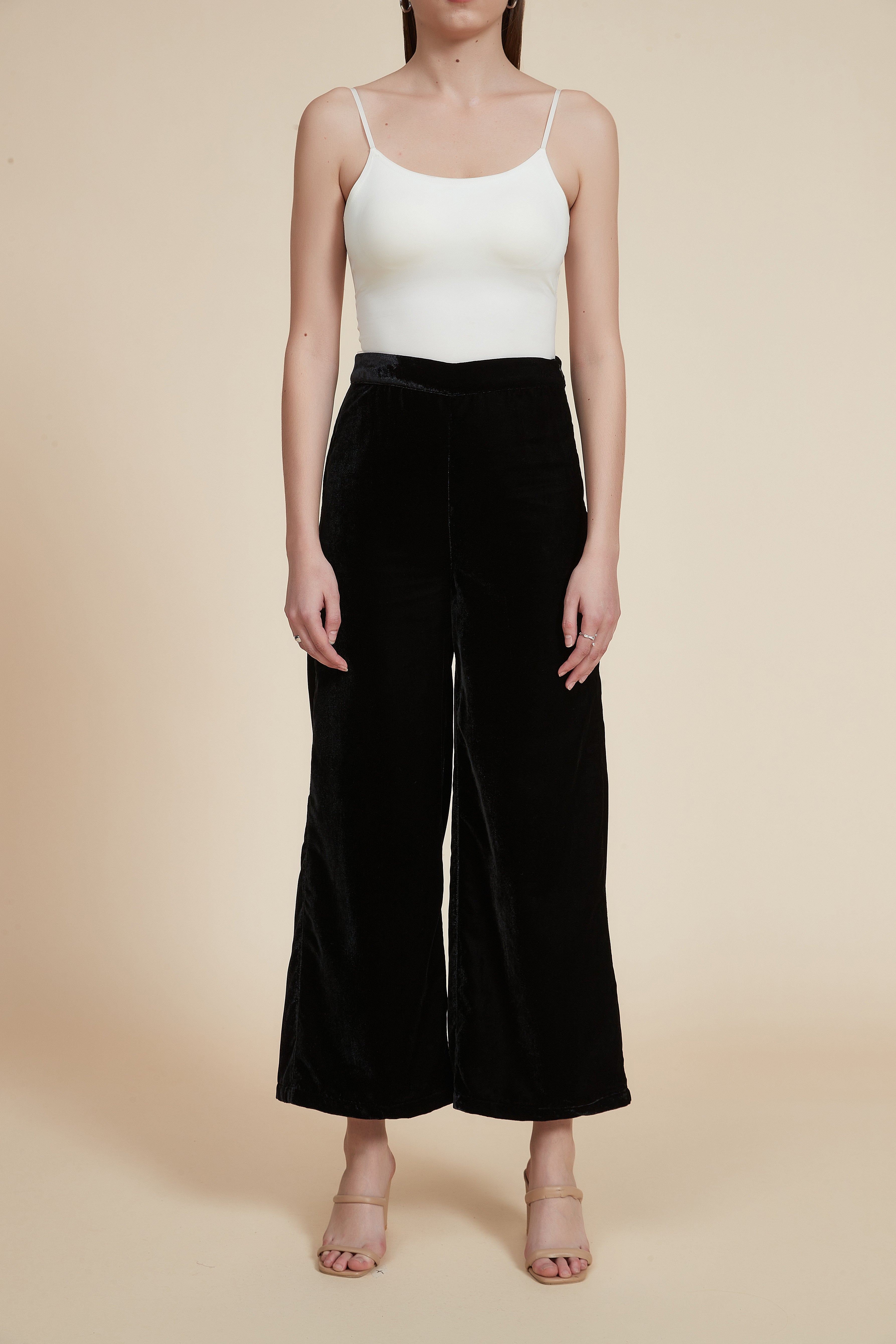 Wide-Leg High-Waisted Trousers