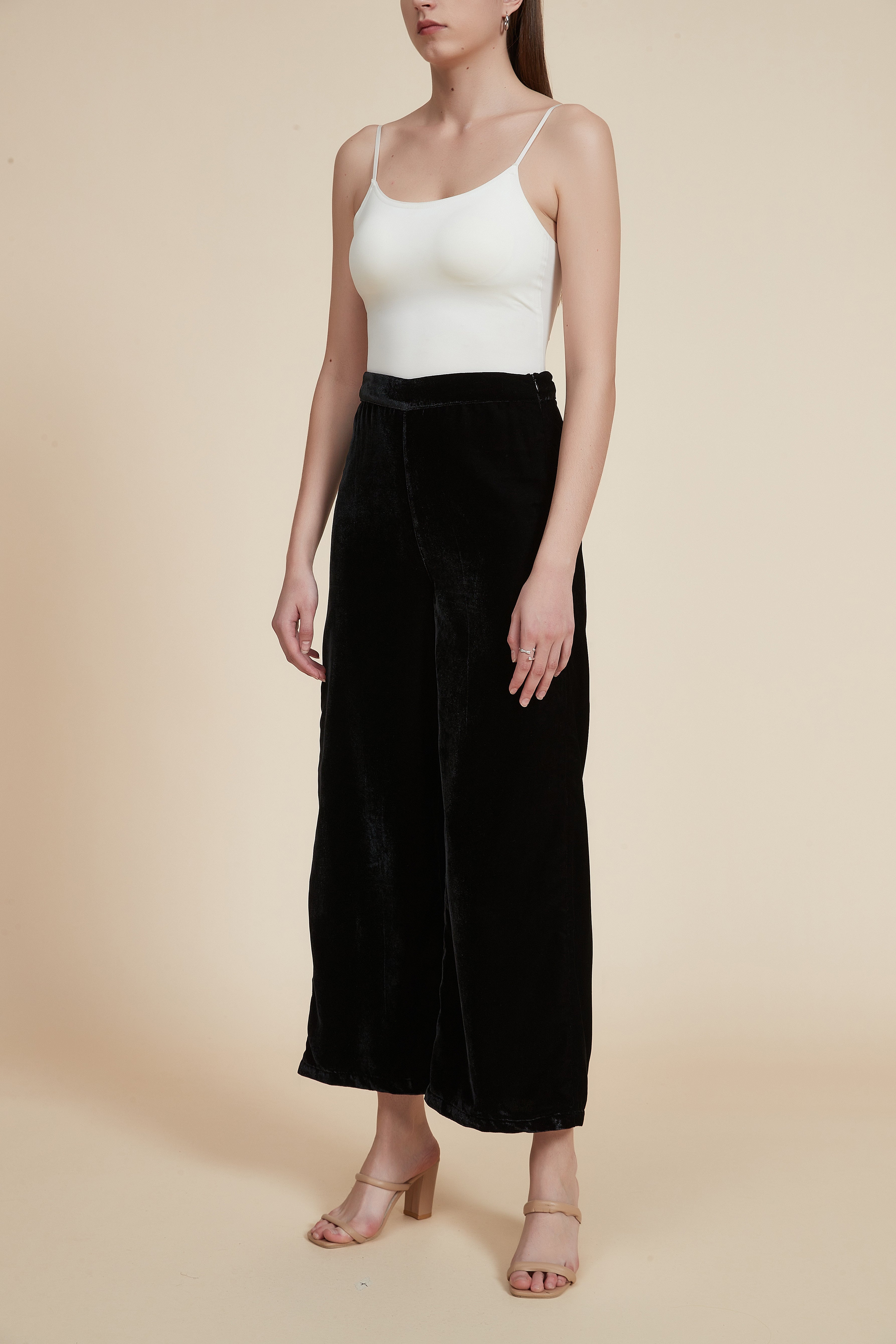 Wide-Leg High-Waisted Trousers