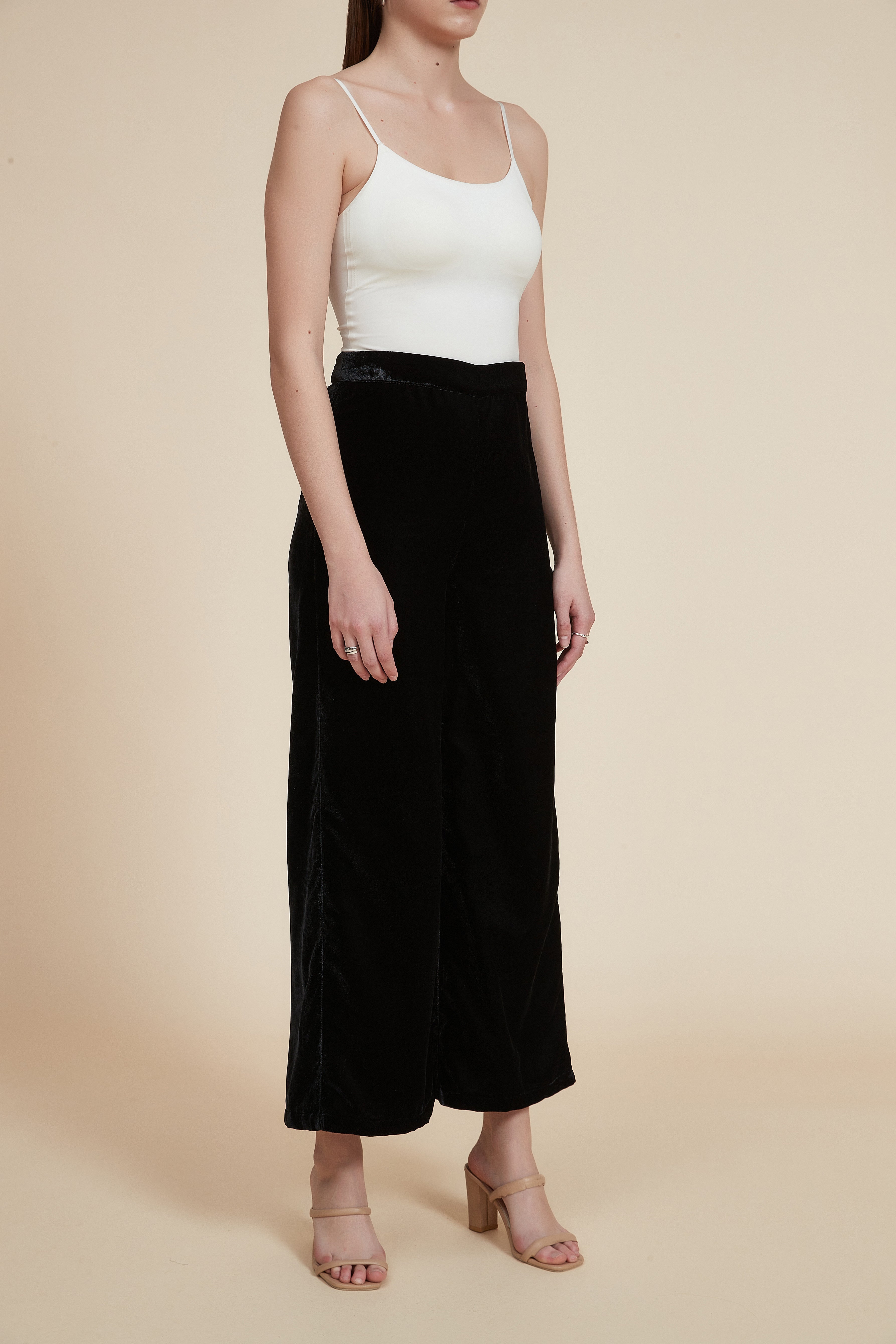 Wide-Leg High-Waisted Trousers