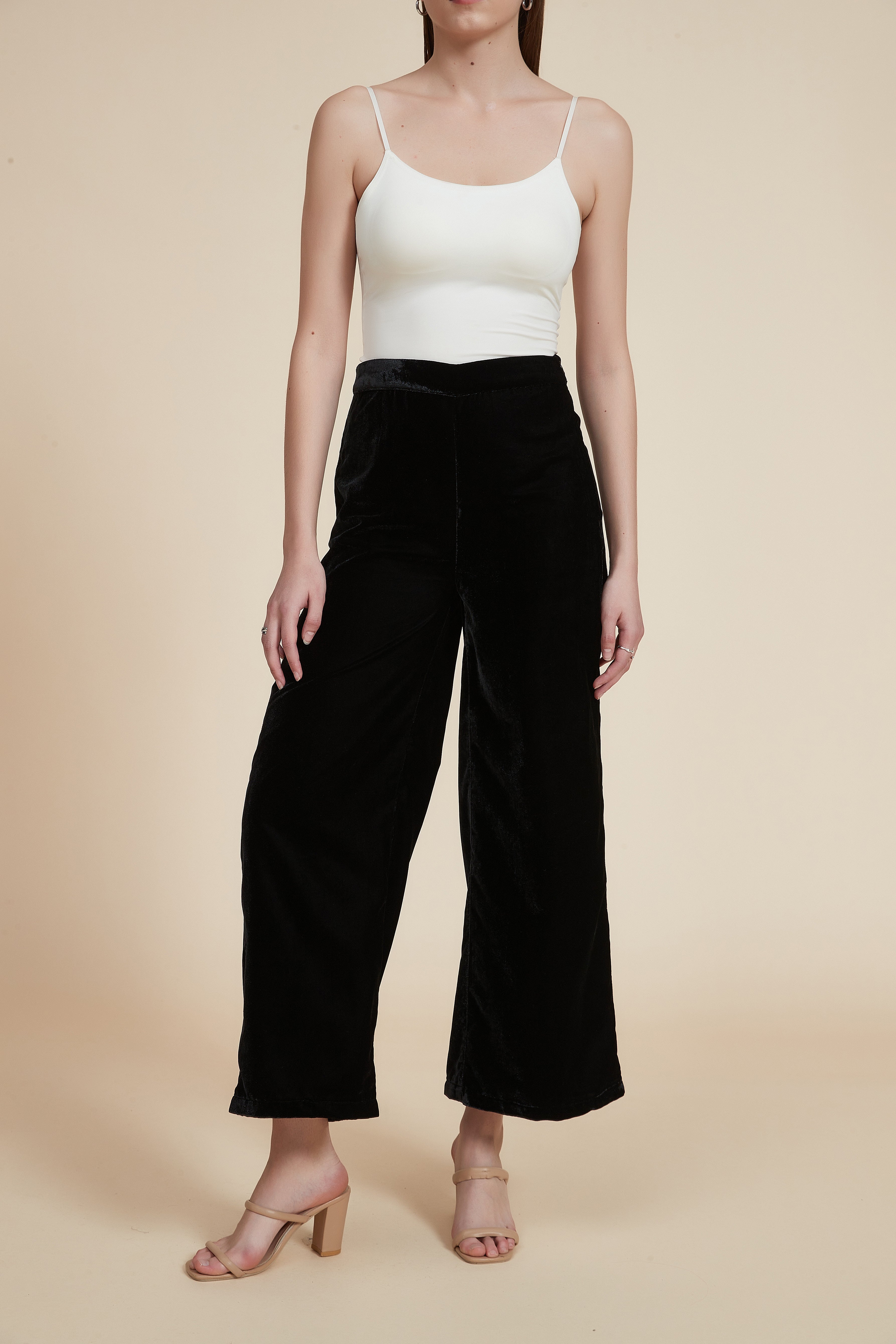 Wide-Leg High-Waisted Trousers