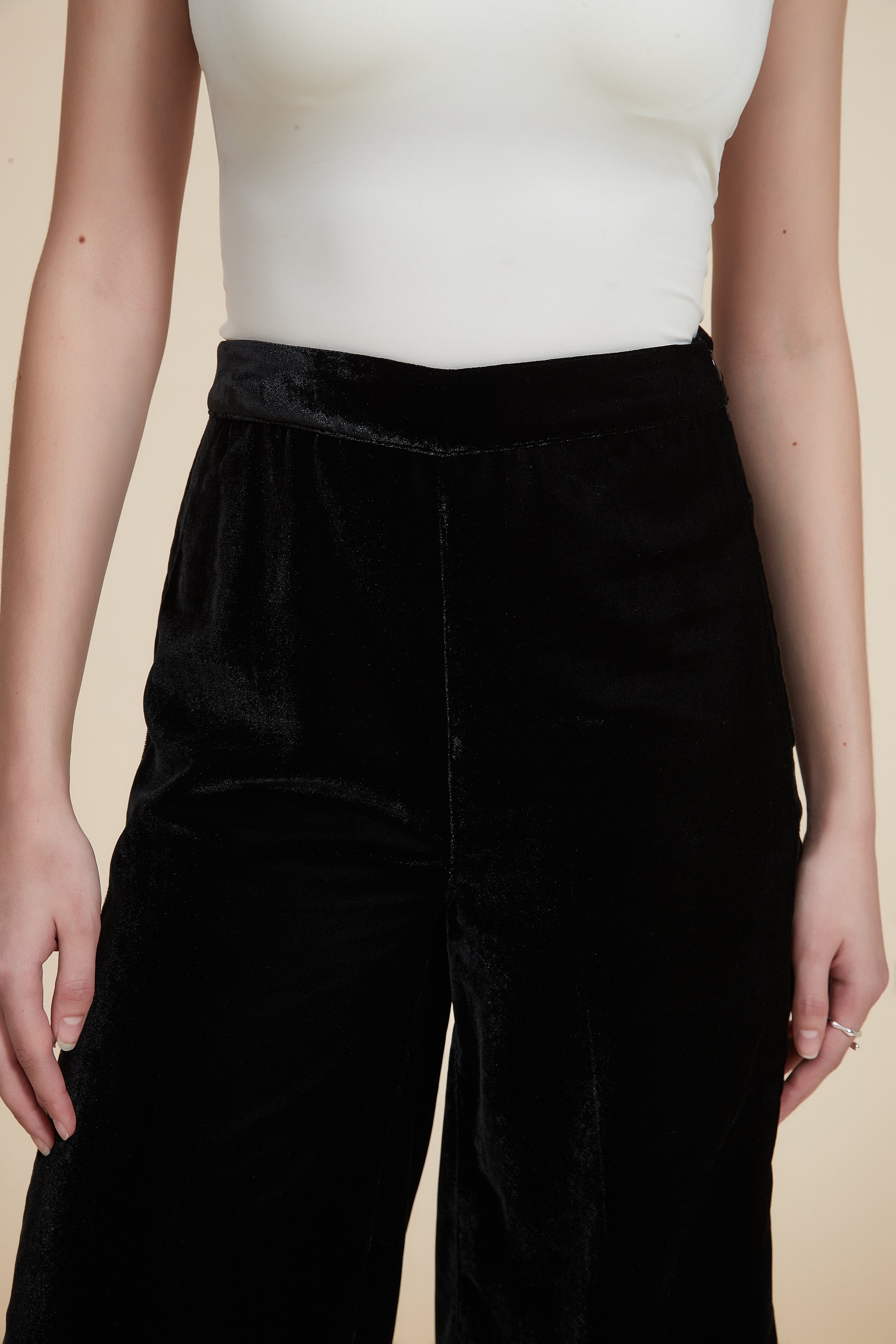 Wide-Leg High-Waisted Trousers