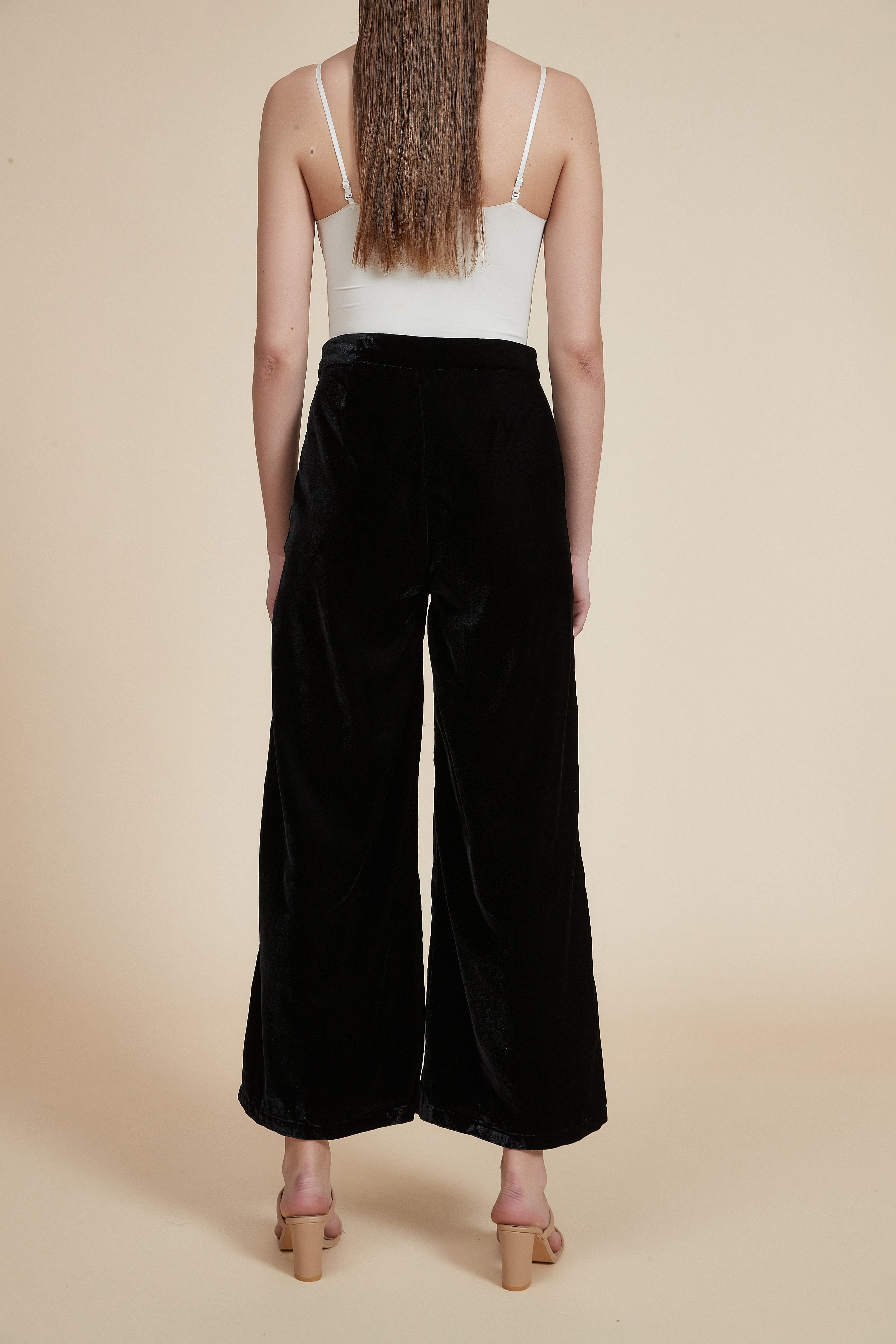 Wide-Leg High-Waisted Trousers