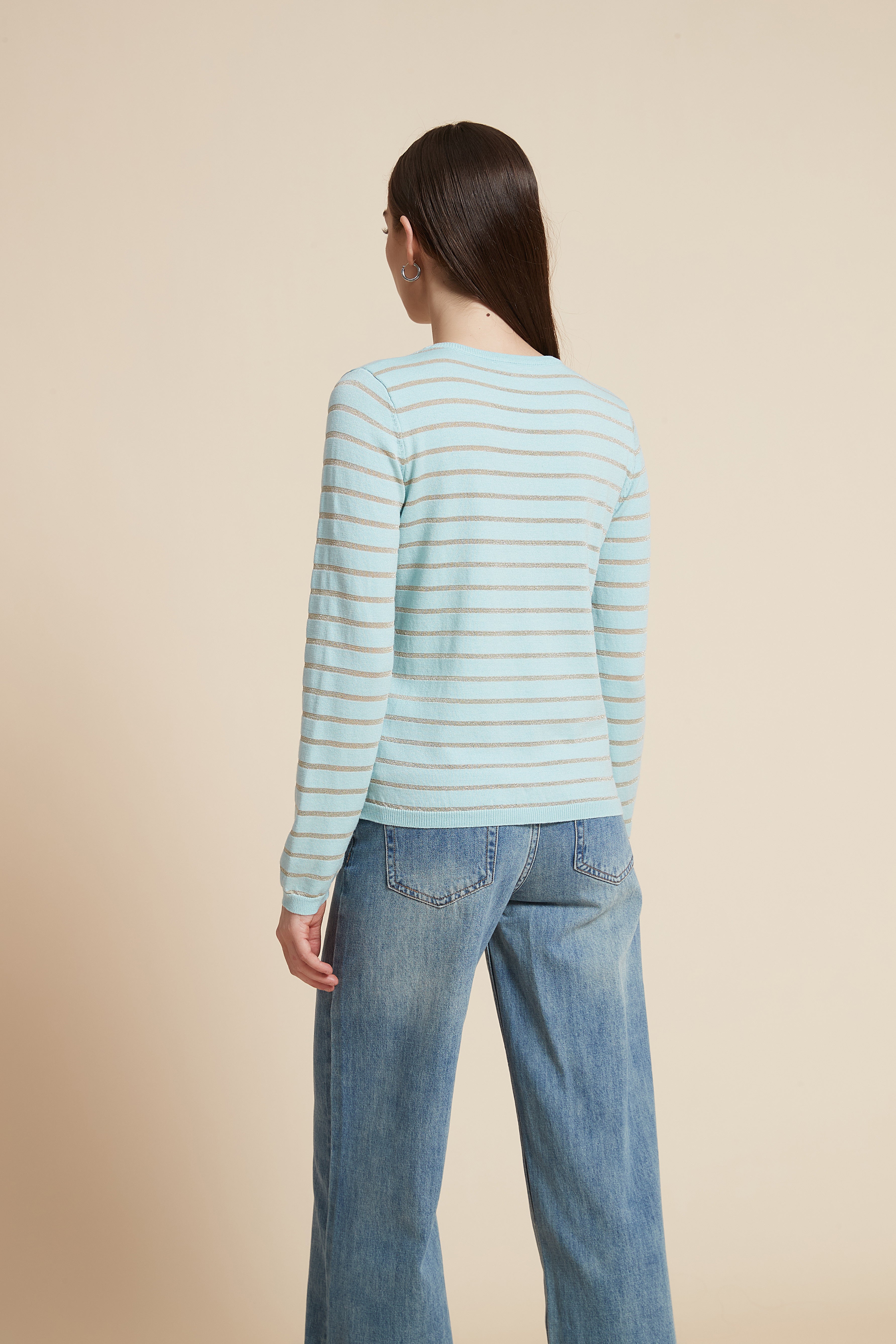Striped Round Neck Blouse