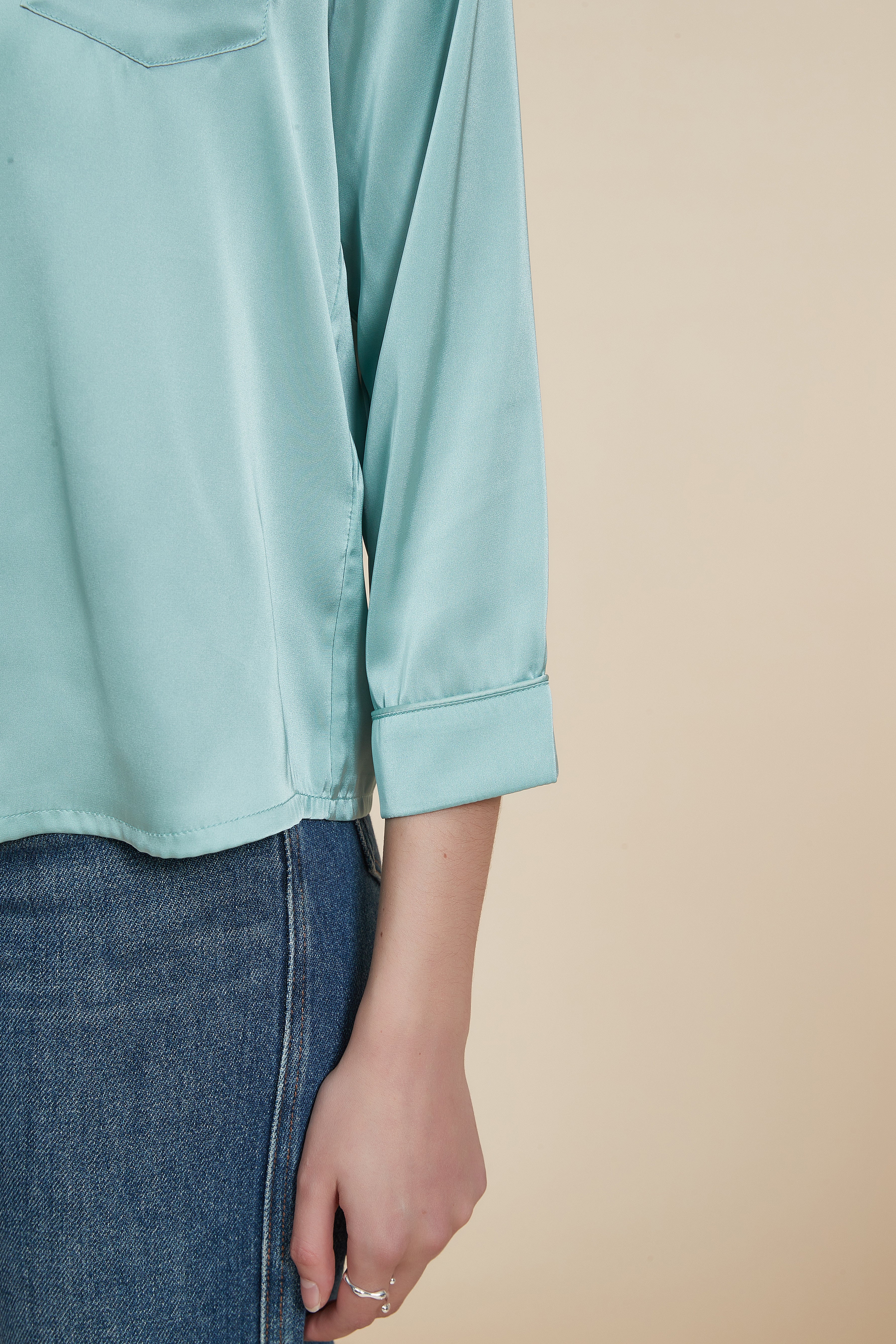 Plain 3/4 Sleeve Pajamas