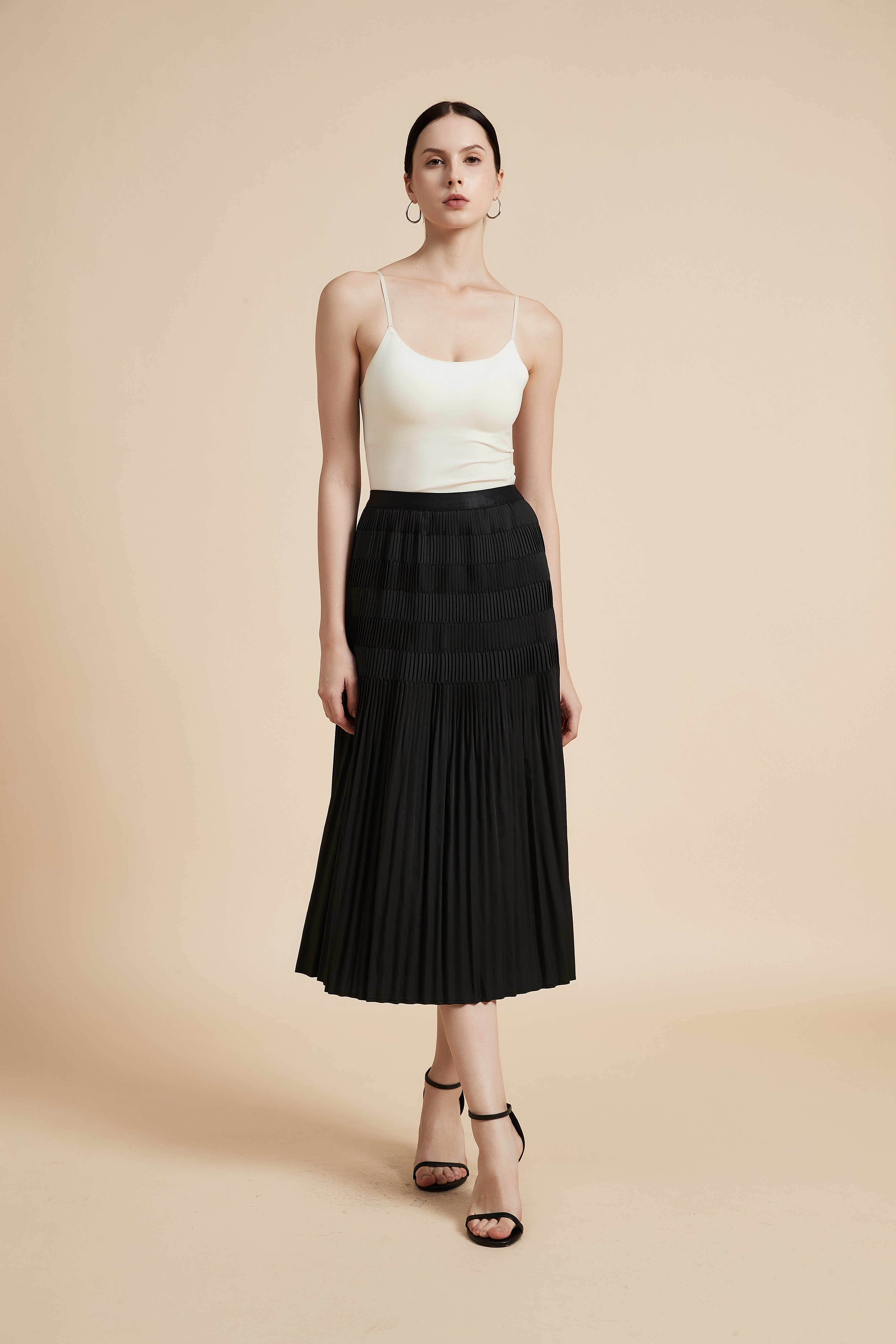 Pleated Midi Skirt