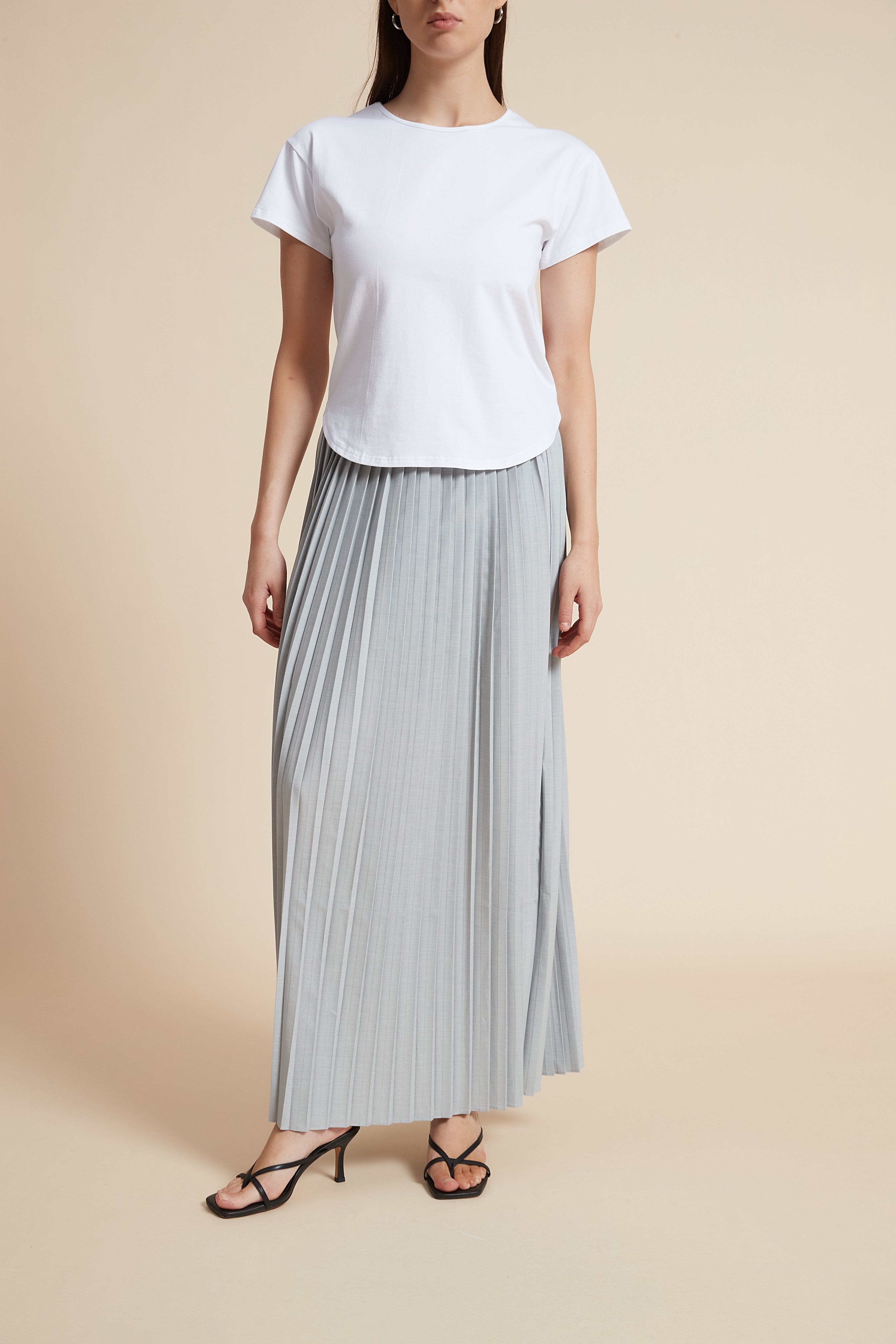Pleated Maxi Skirt