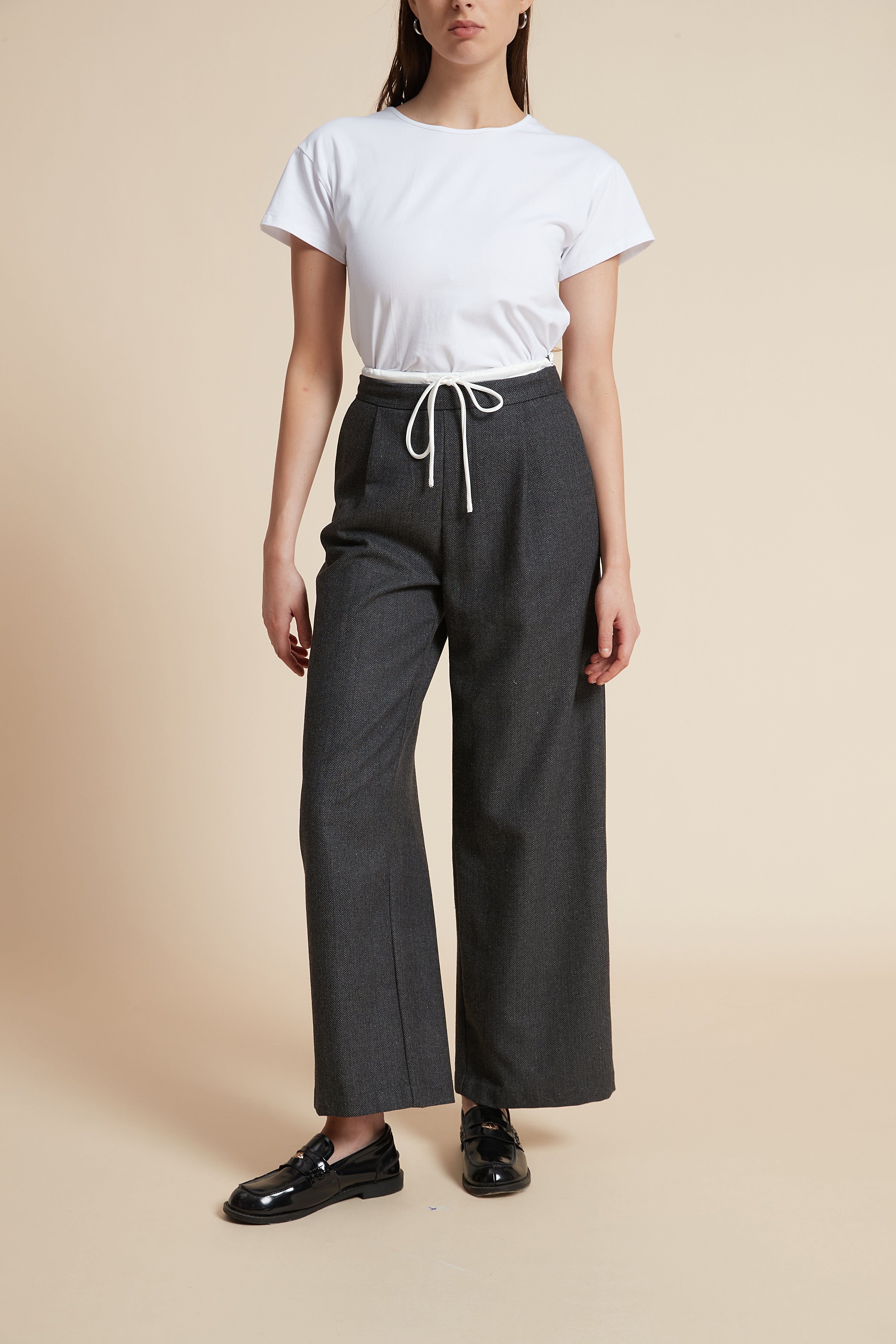 Wide Leg Plain Pants