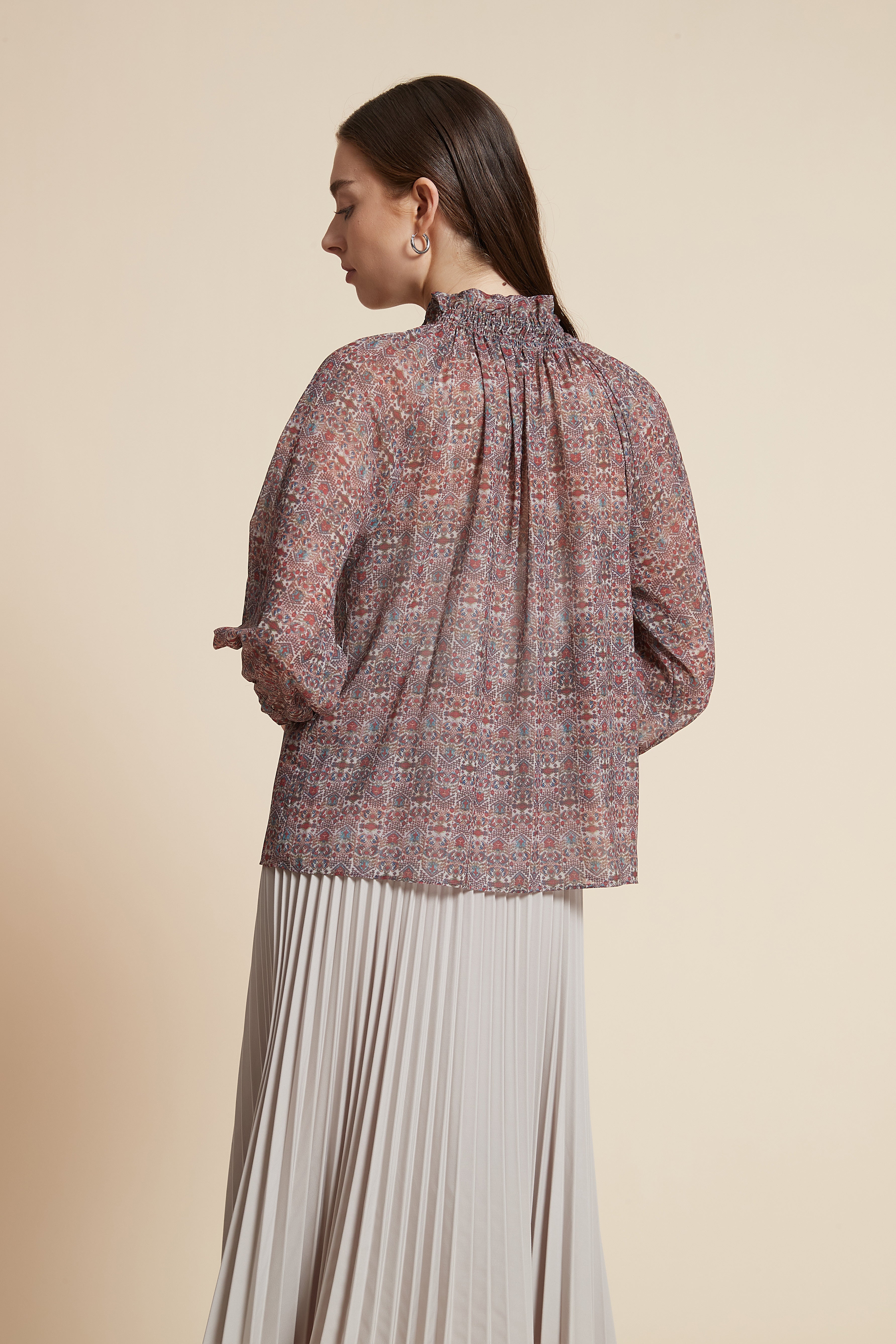 Multicolor Long Sleeve Blouse