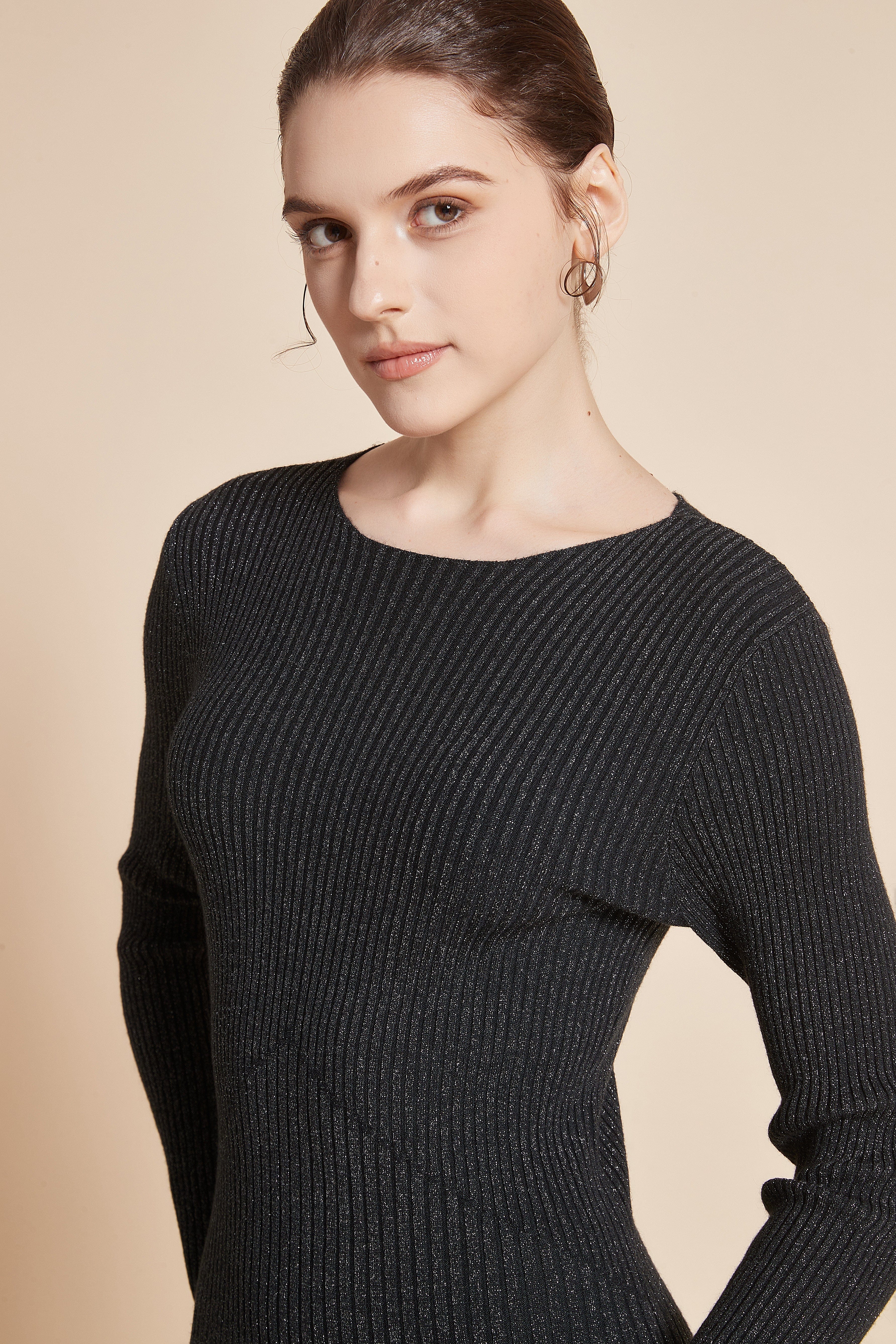 Long Sleeve Plain Dress