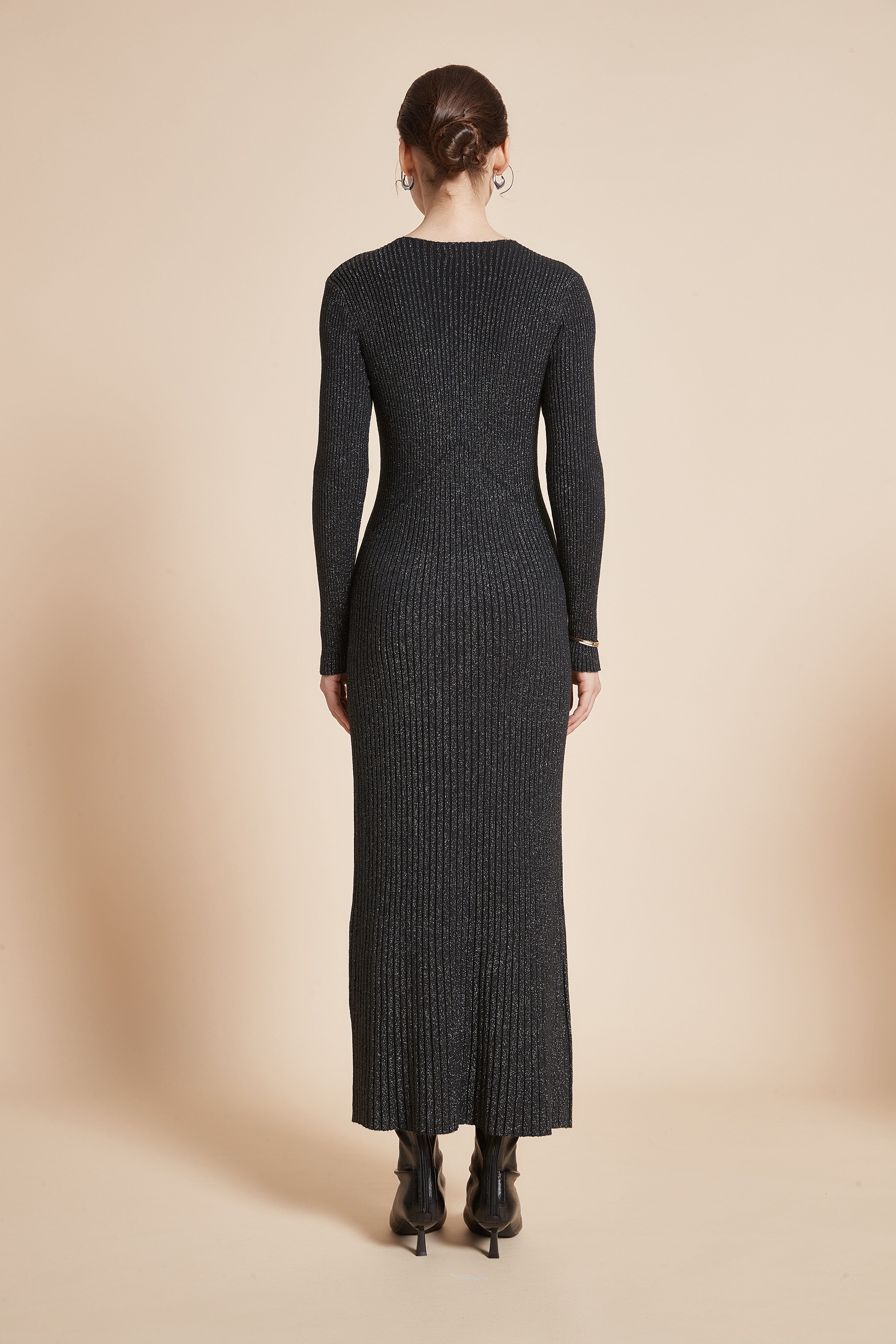 Long Sleeve Plain Dress