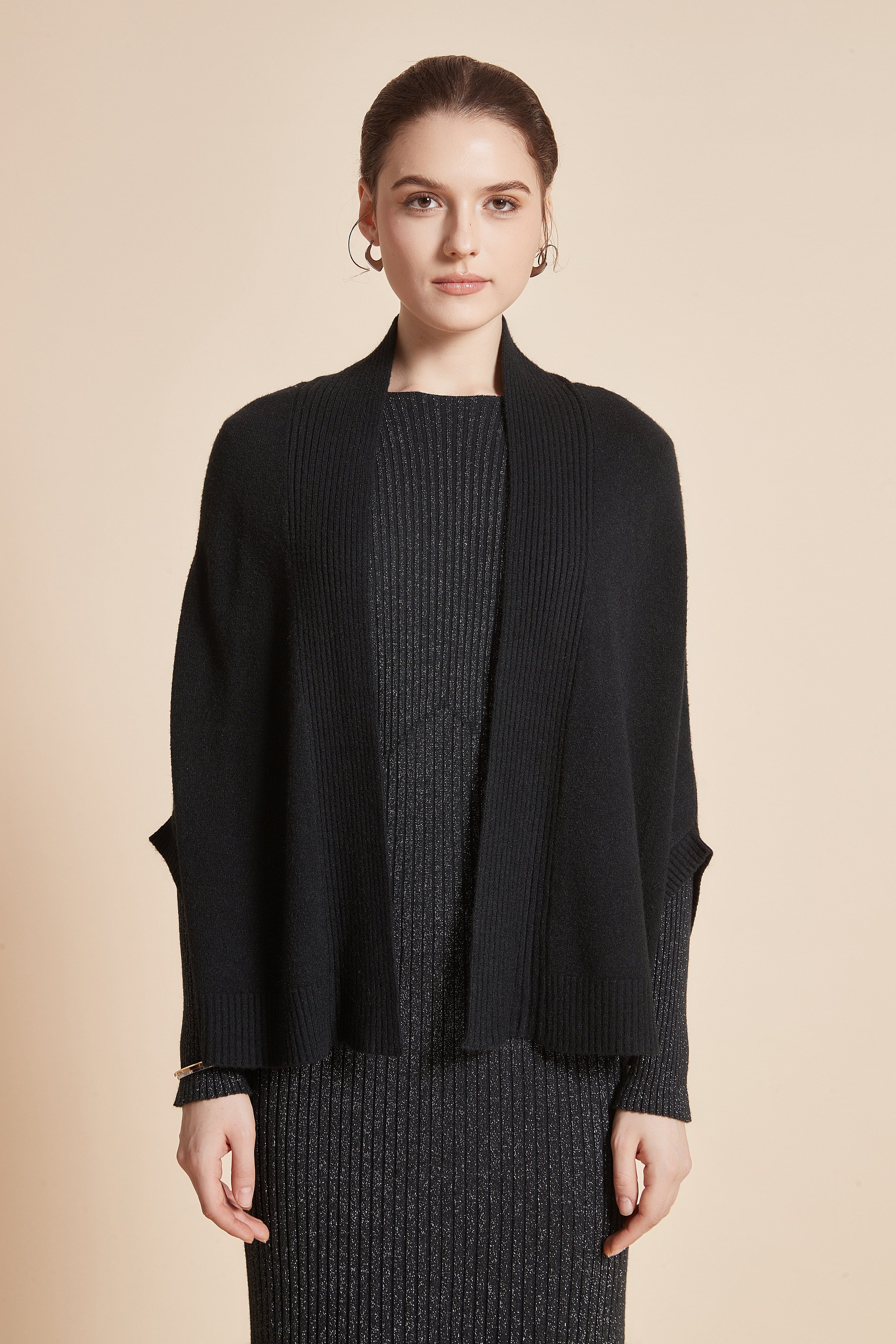 Plain Jacket, 3/4 Sleeve, Open Front