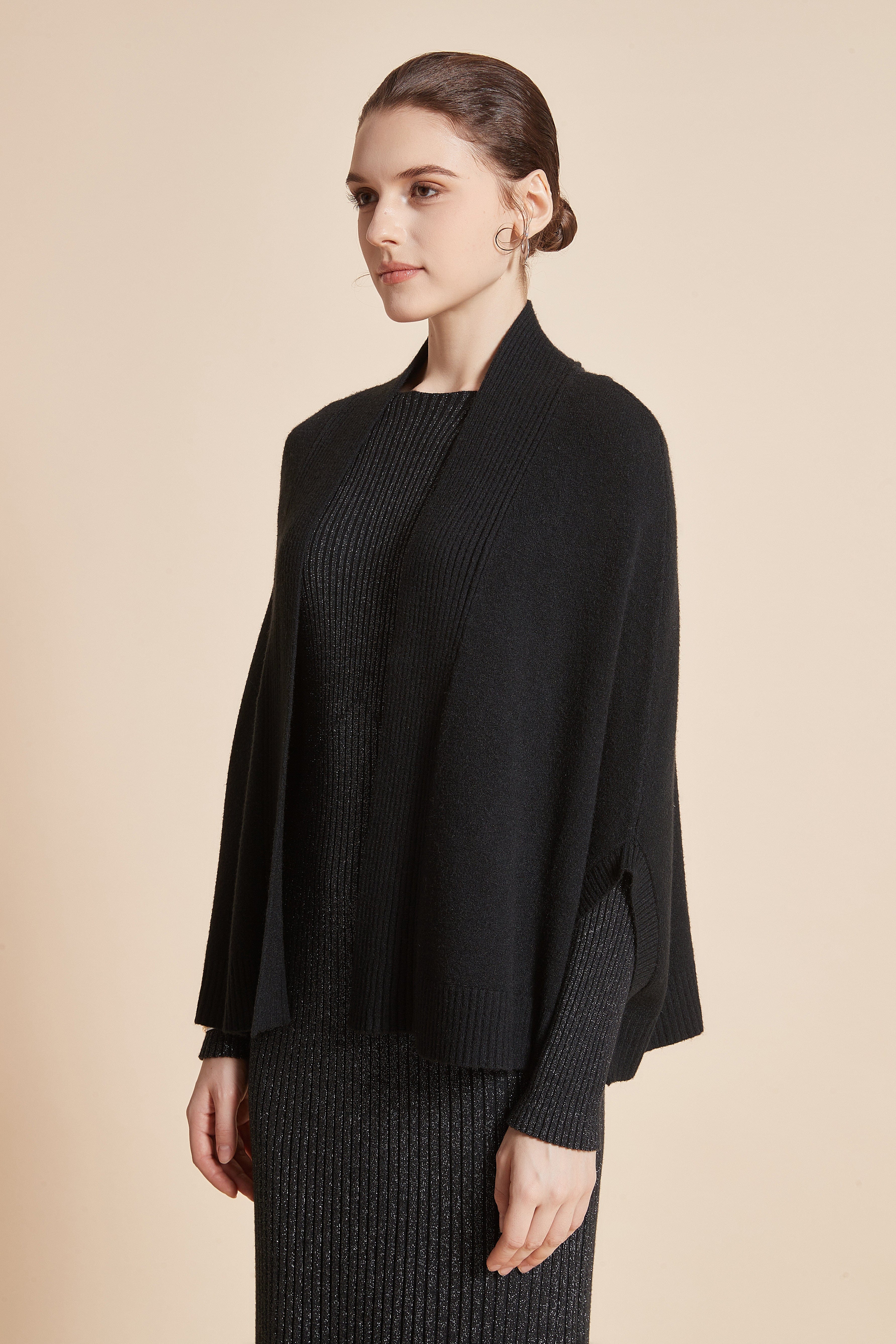 Plain Jacket, 3/4 Sleeve, Open Front